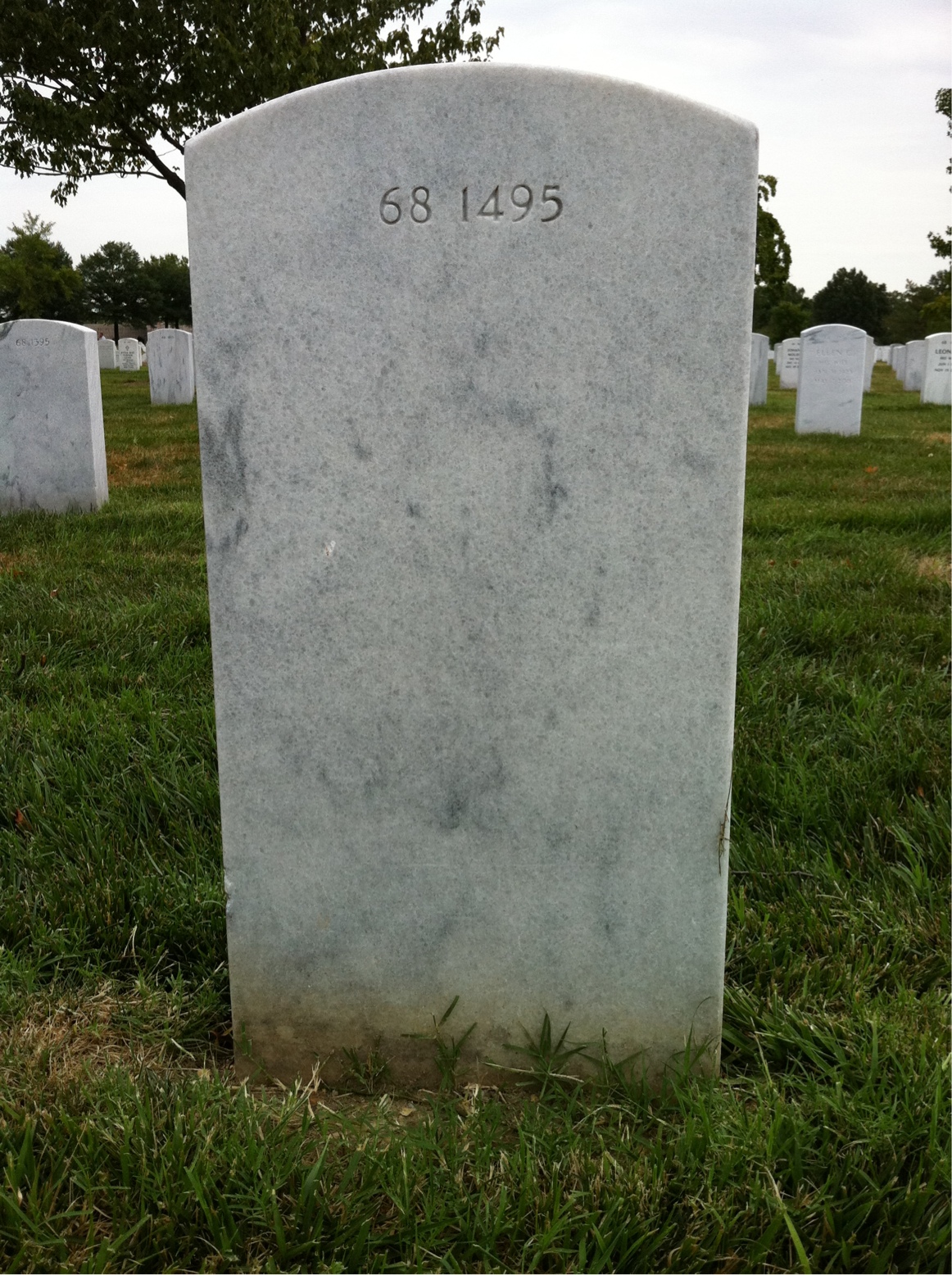 Back of headstone — Willie Henry Pruitt