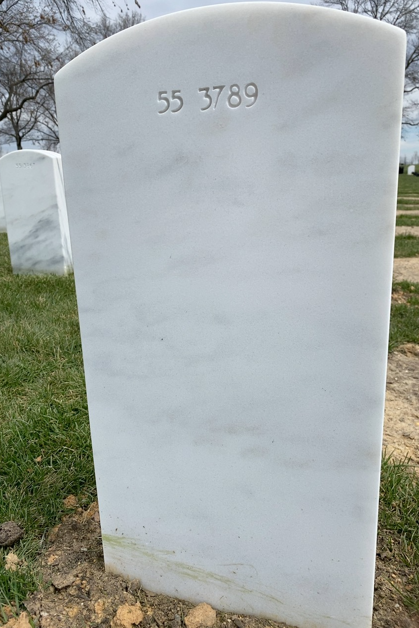 Back of headstone — Bruce Bade