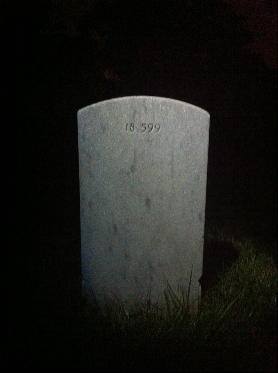 Back of headstone — Silas Ballard