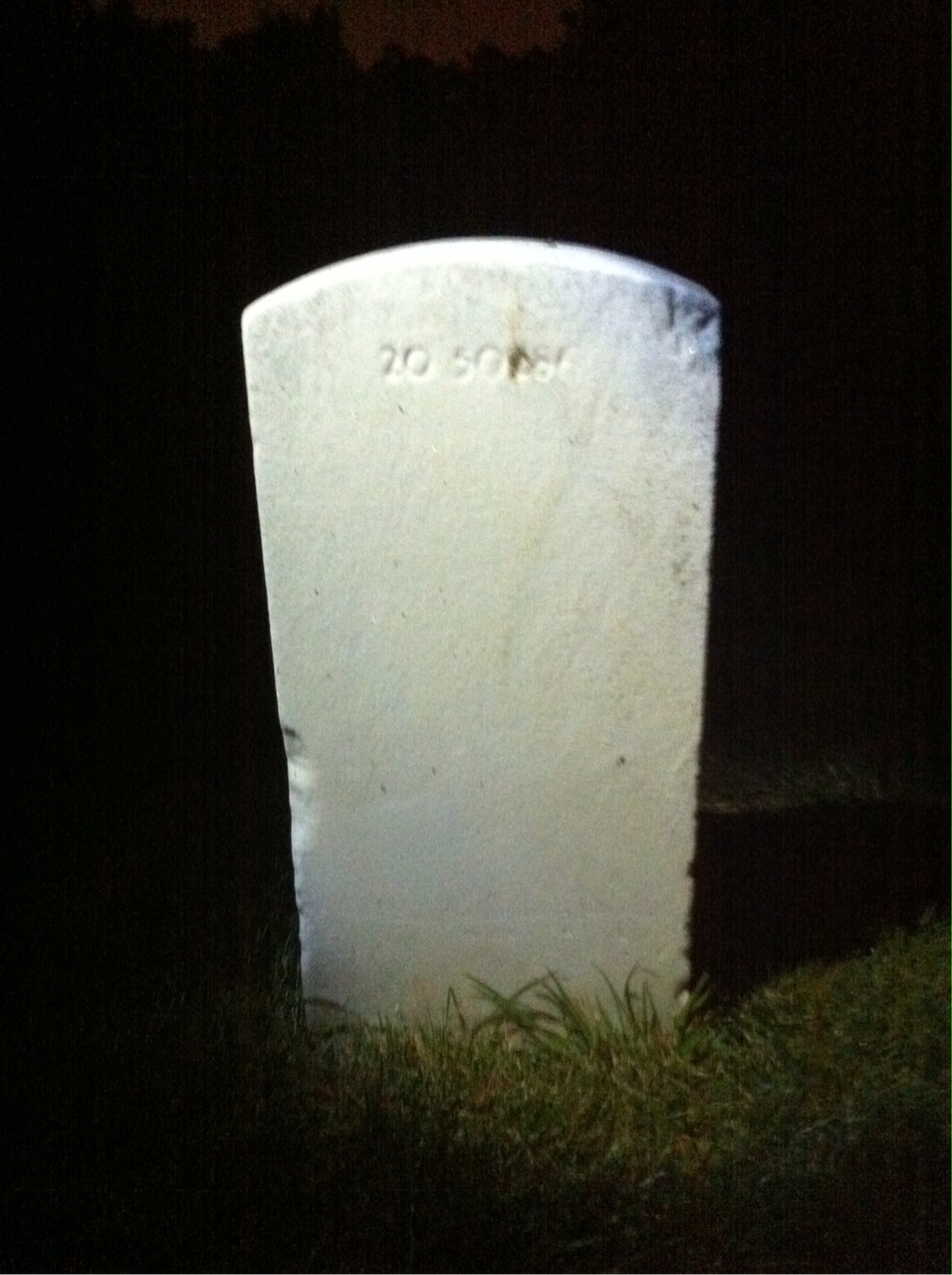 Back of headstone — George Benzing