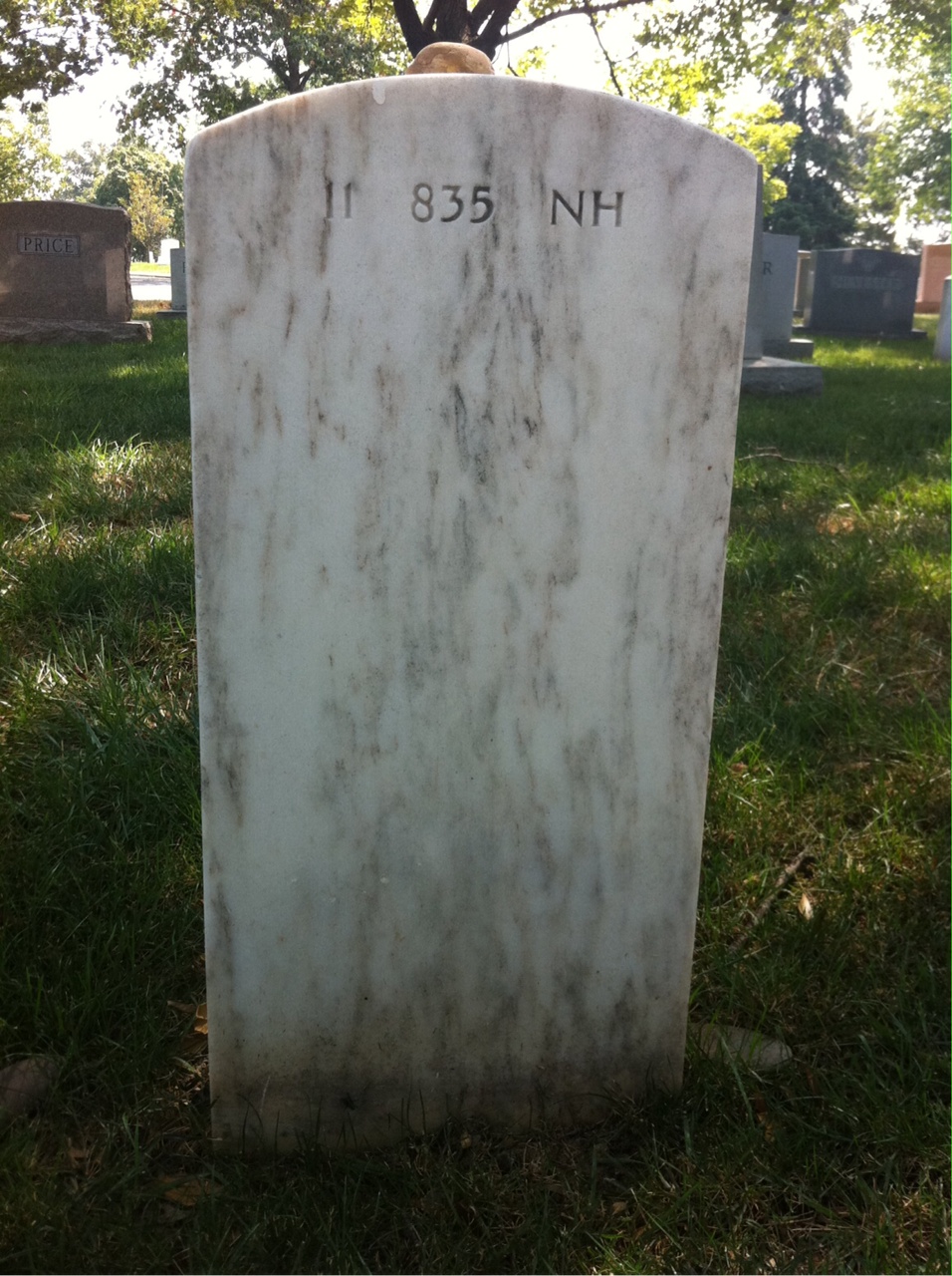 Back of headstone — Matthew Mulrine