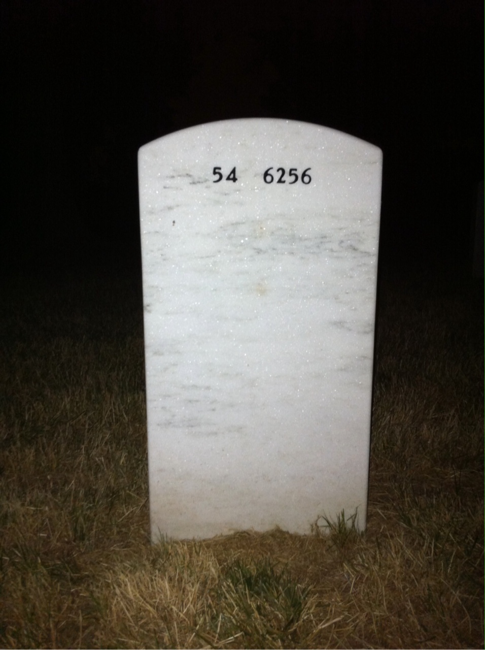 Back of headstone — Thomas Sipe
