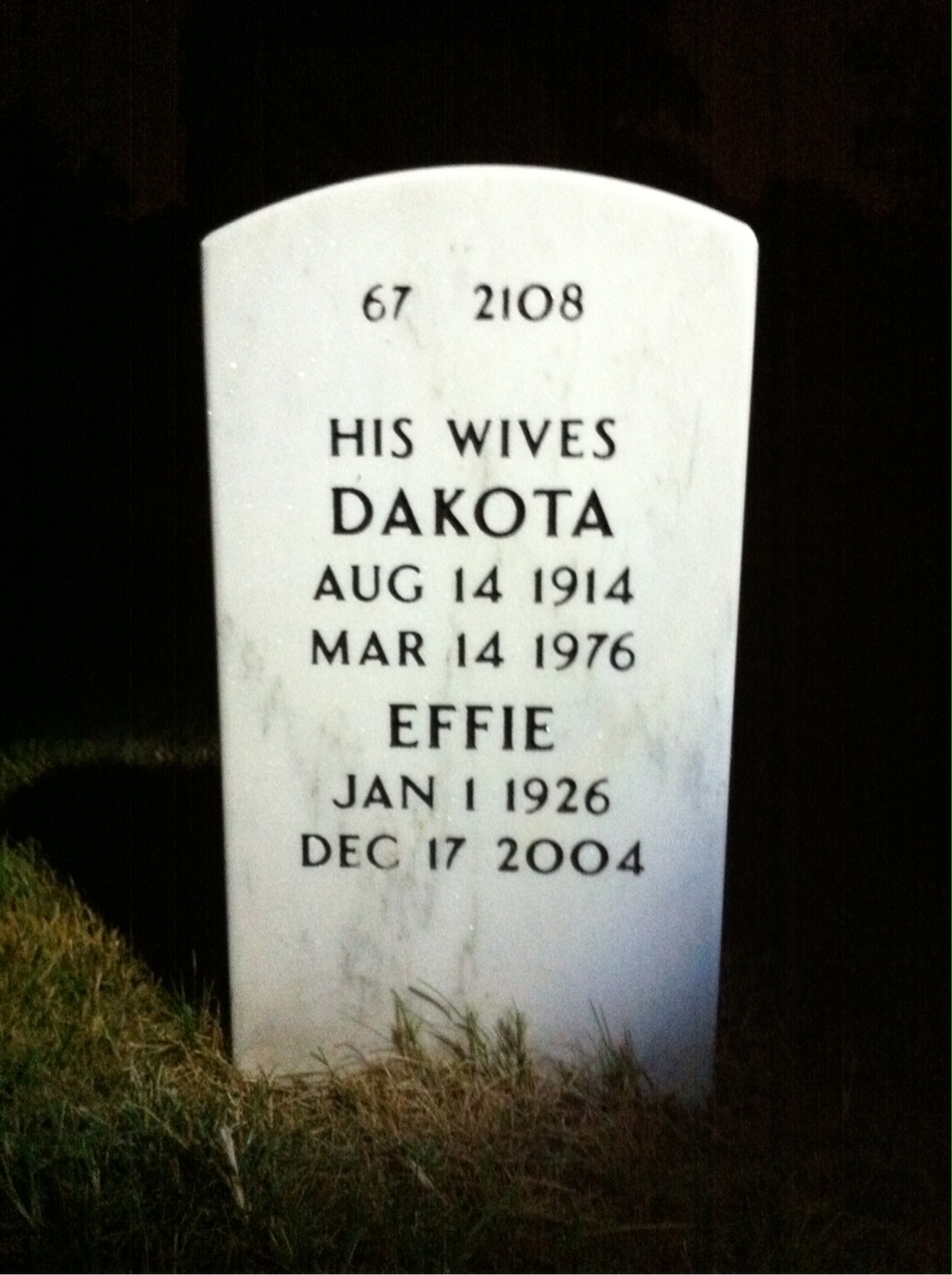 Back of headstone — William Basnight