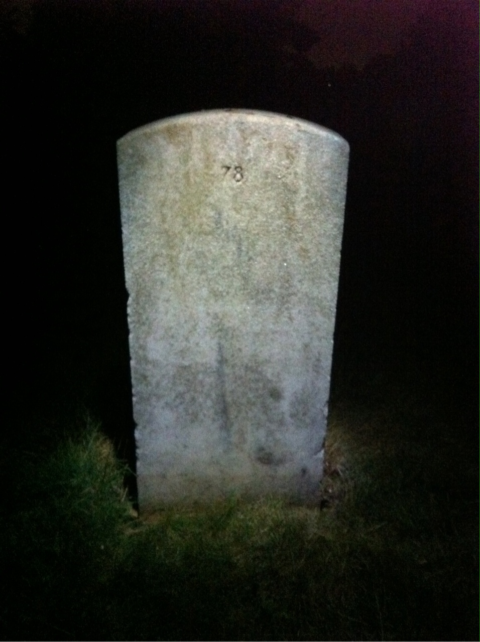 Back of headstone — John Breen