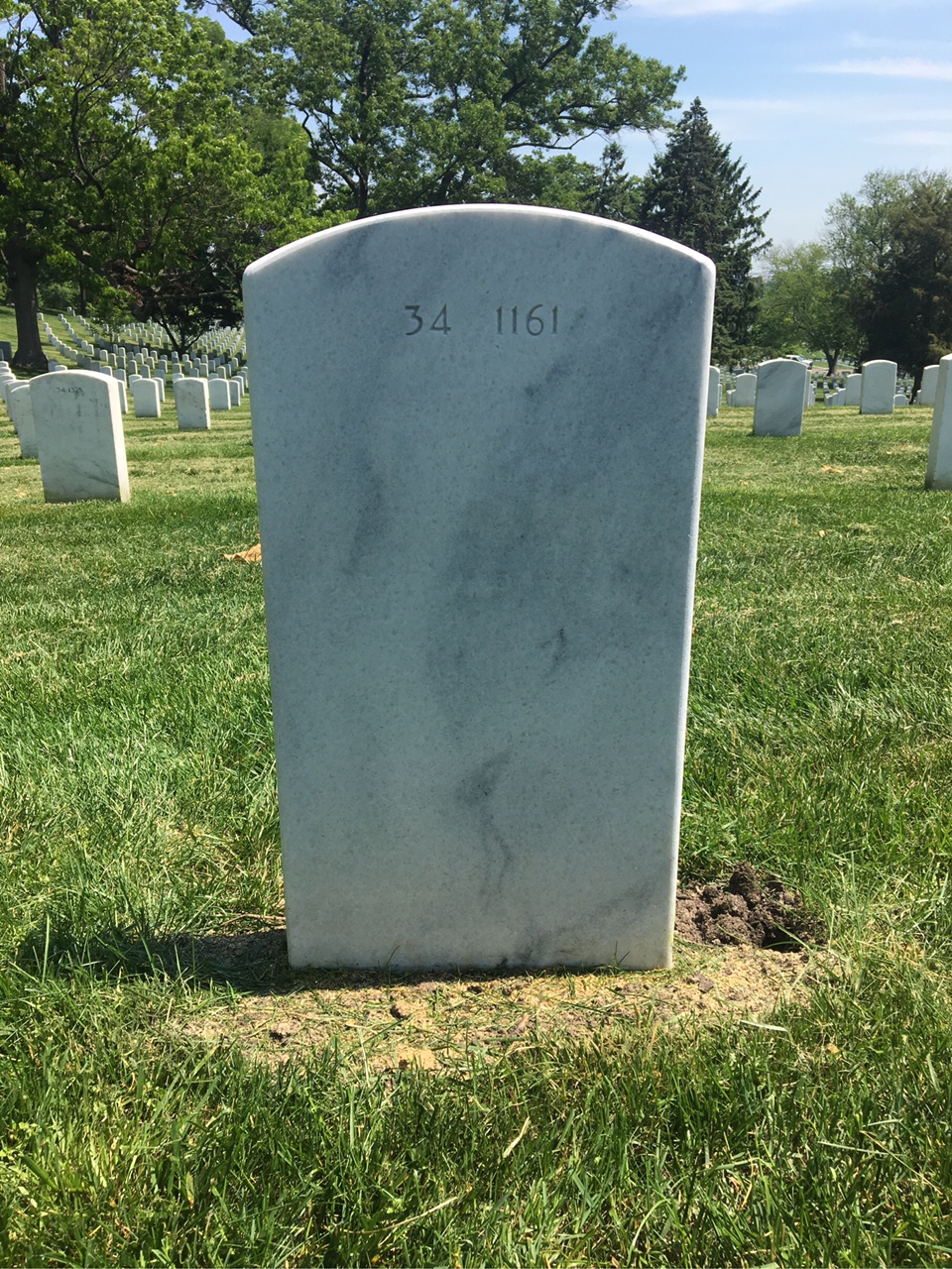 Back of headstone — David Banholzer