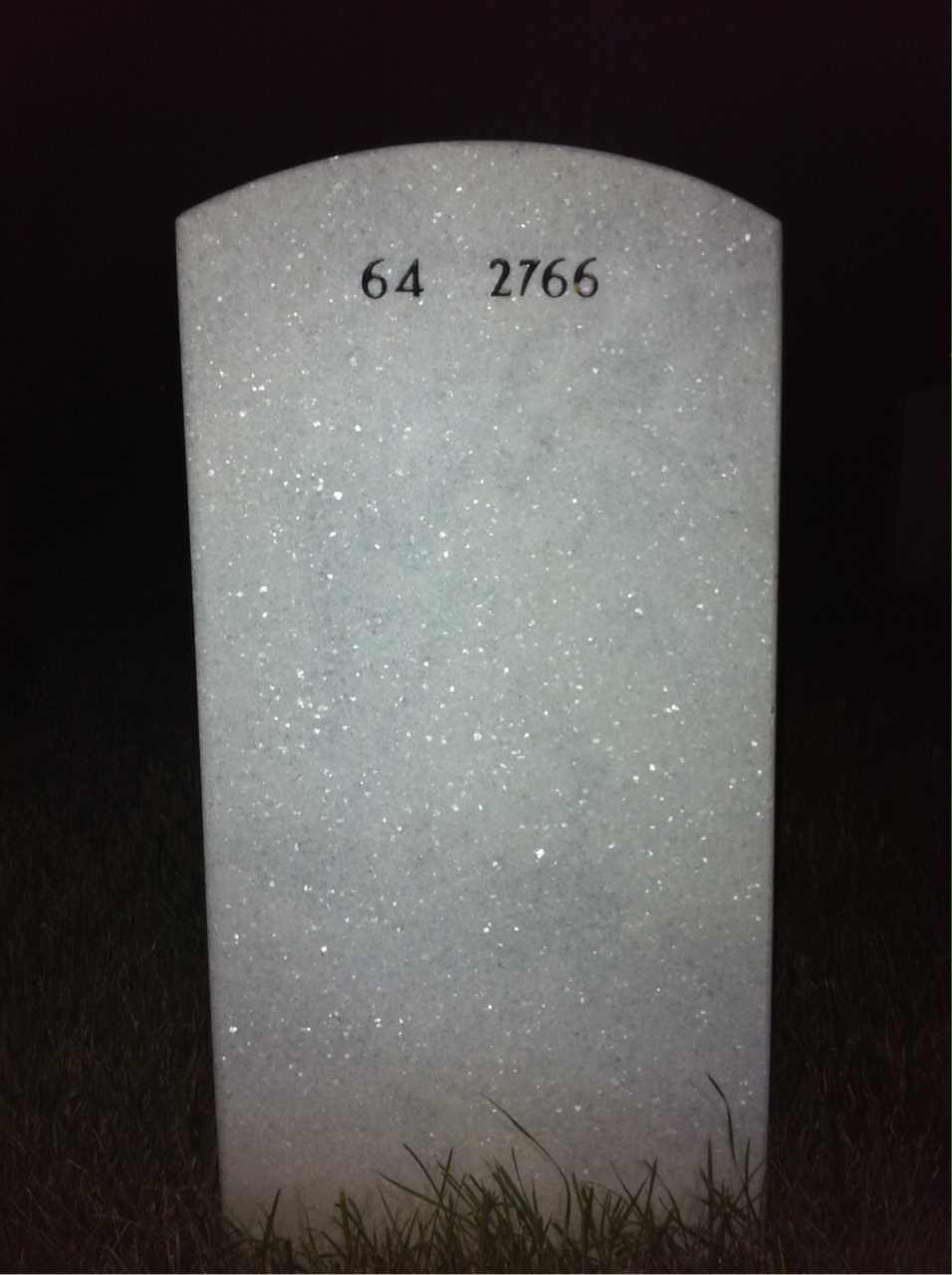 Back of headstone — John Gray