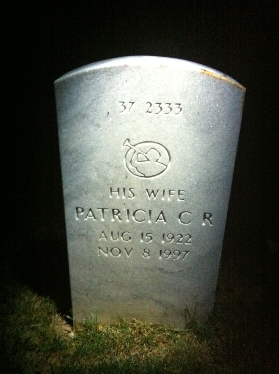 Back of headstone — James Begole