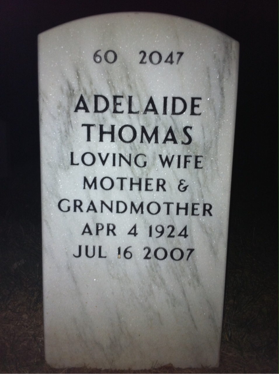 Back of headstone — William Clark