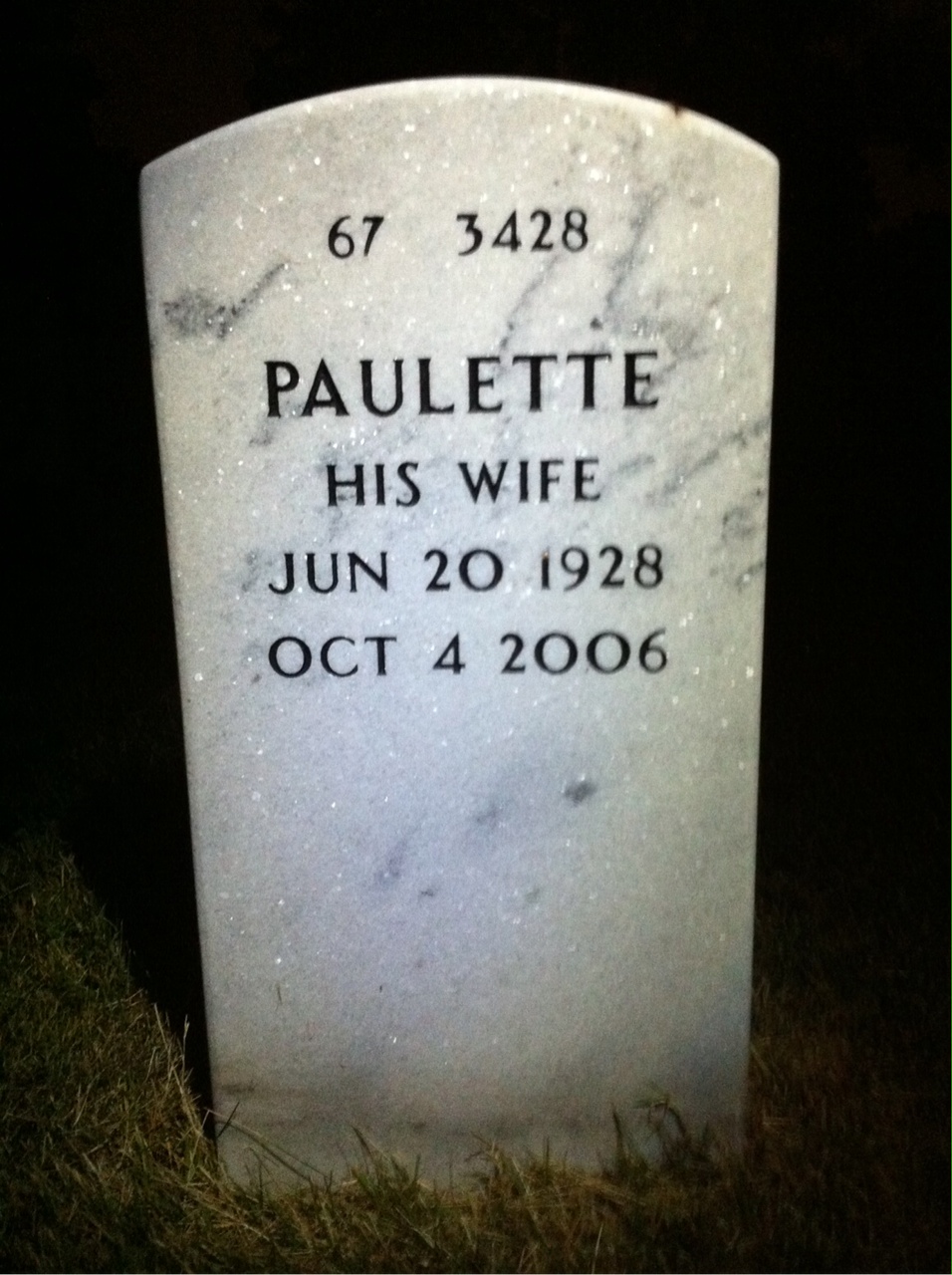 Back of headstone — Howard Dailey