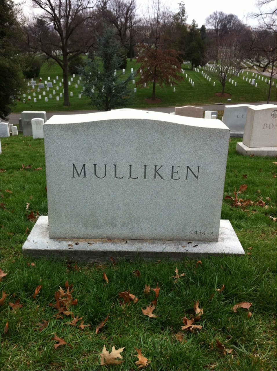 Back of headstone — Eleanor Mulliken