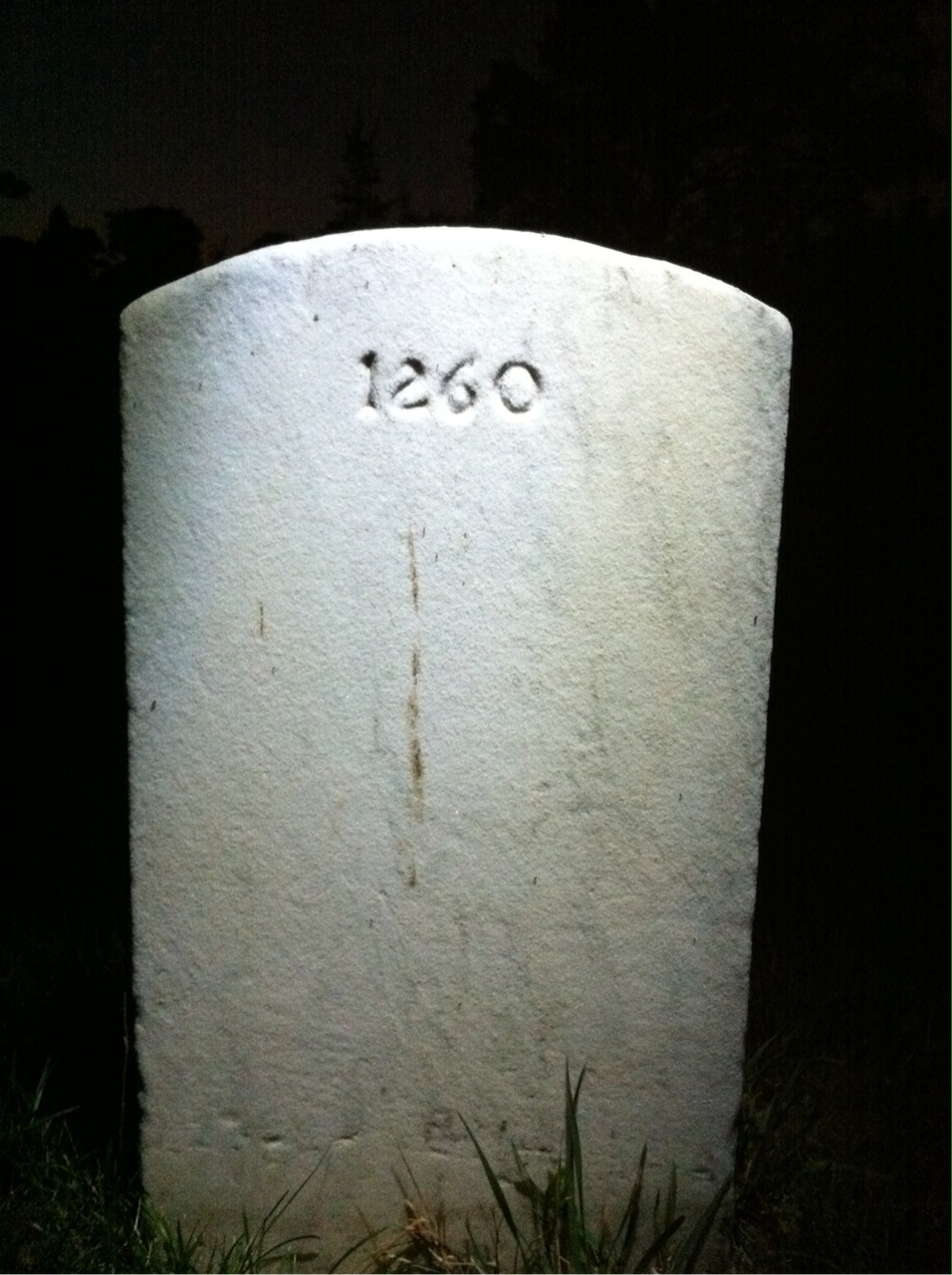 Back of headstone — James Botts