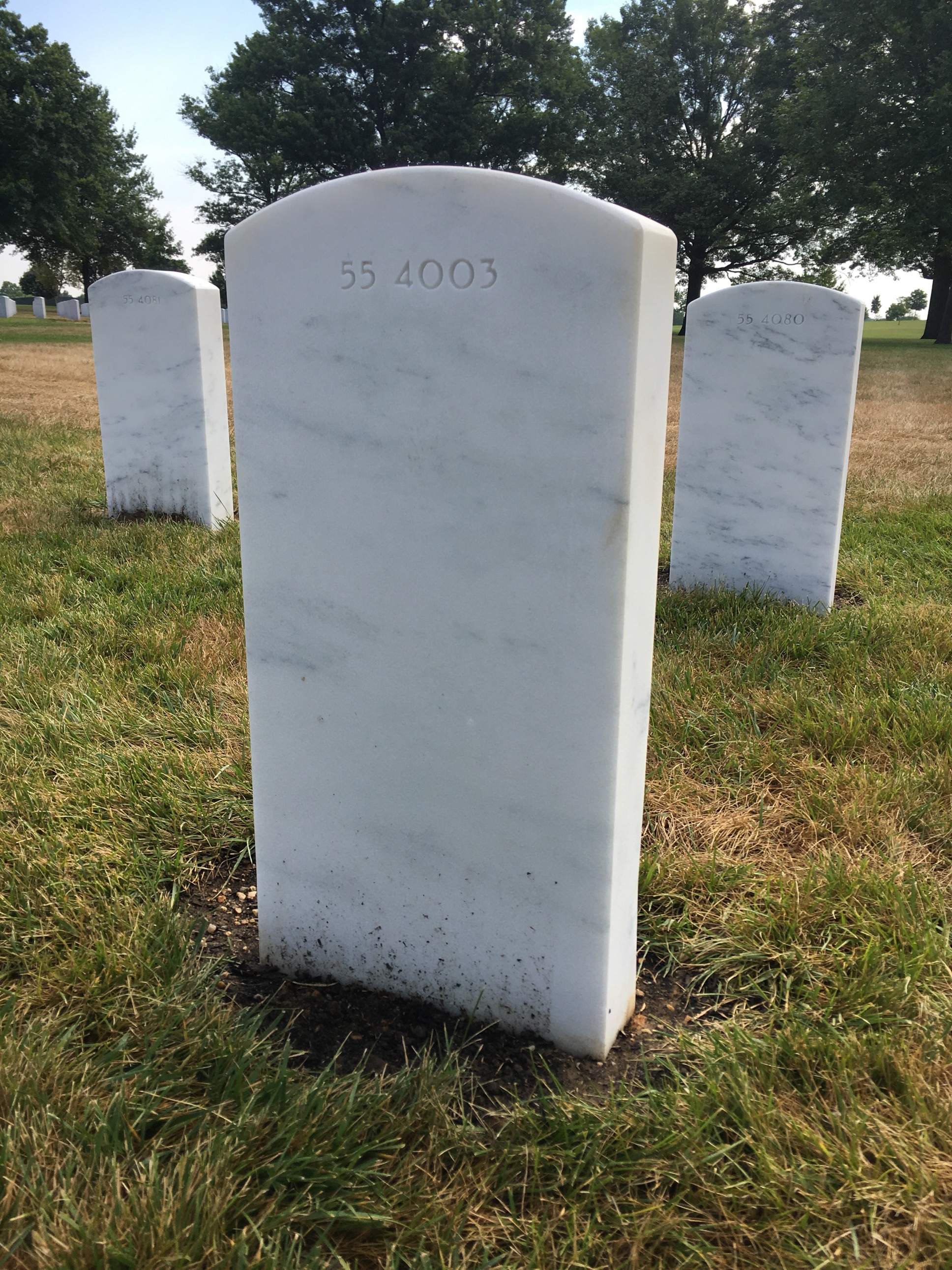 Back of headstone — Wilbur Roger Jones