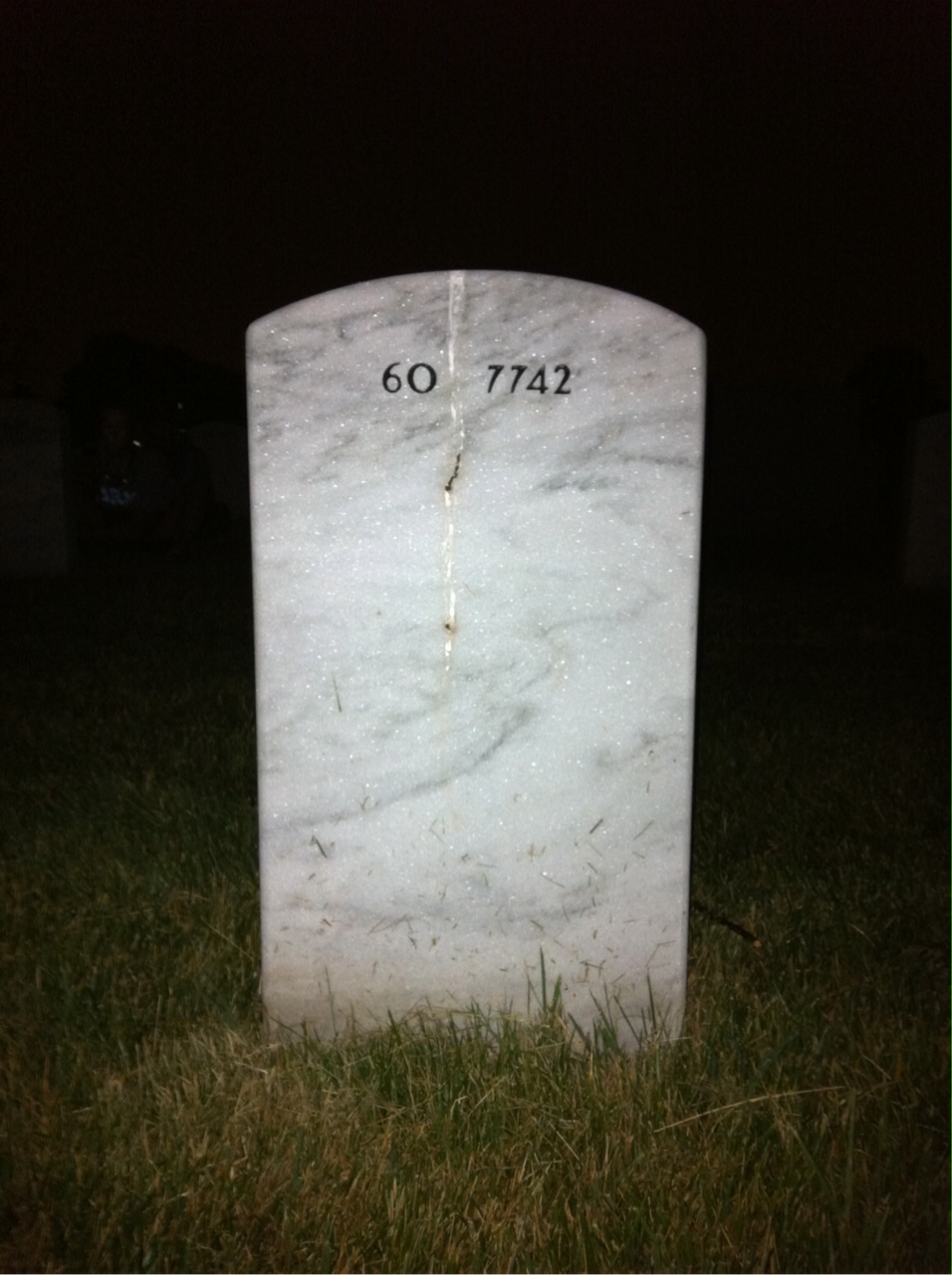 Back of headstone — Warren Johnson