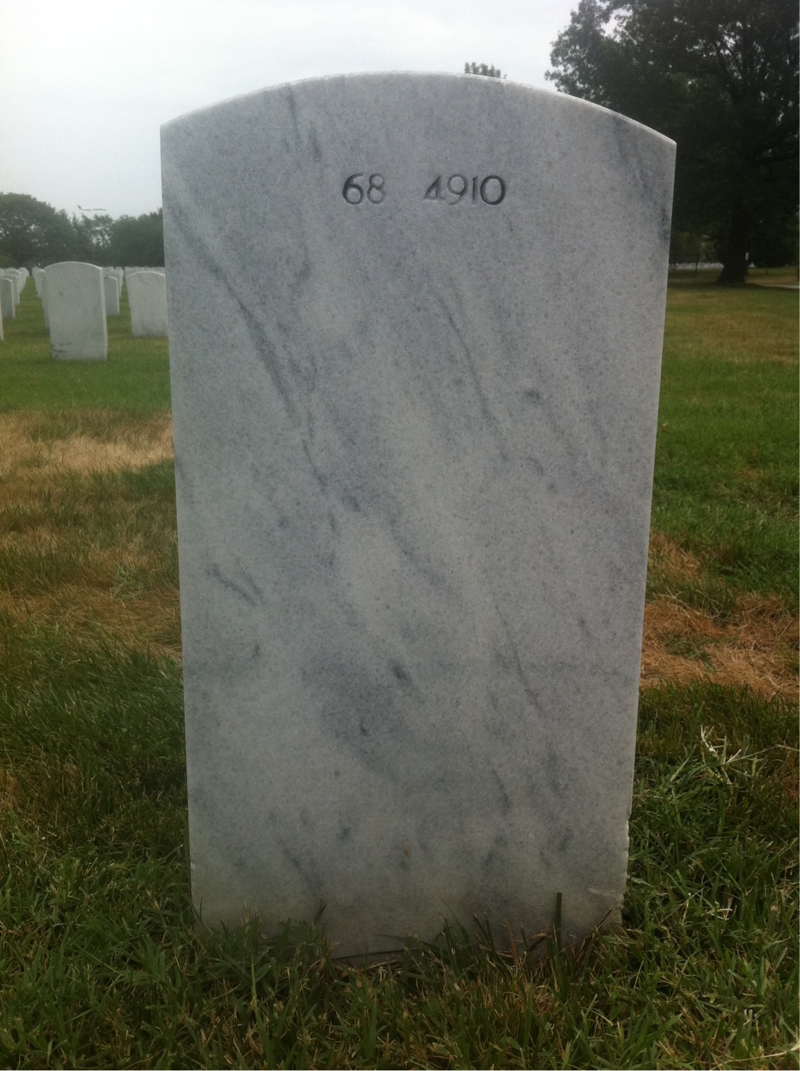 Back of headstone — Otho Moomaw