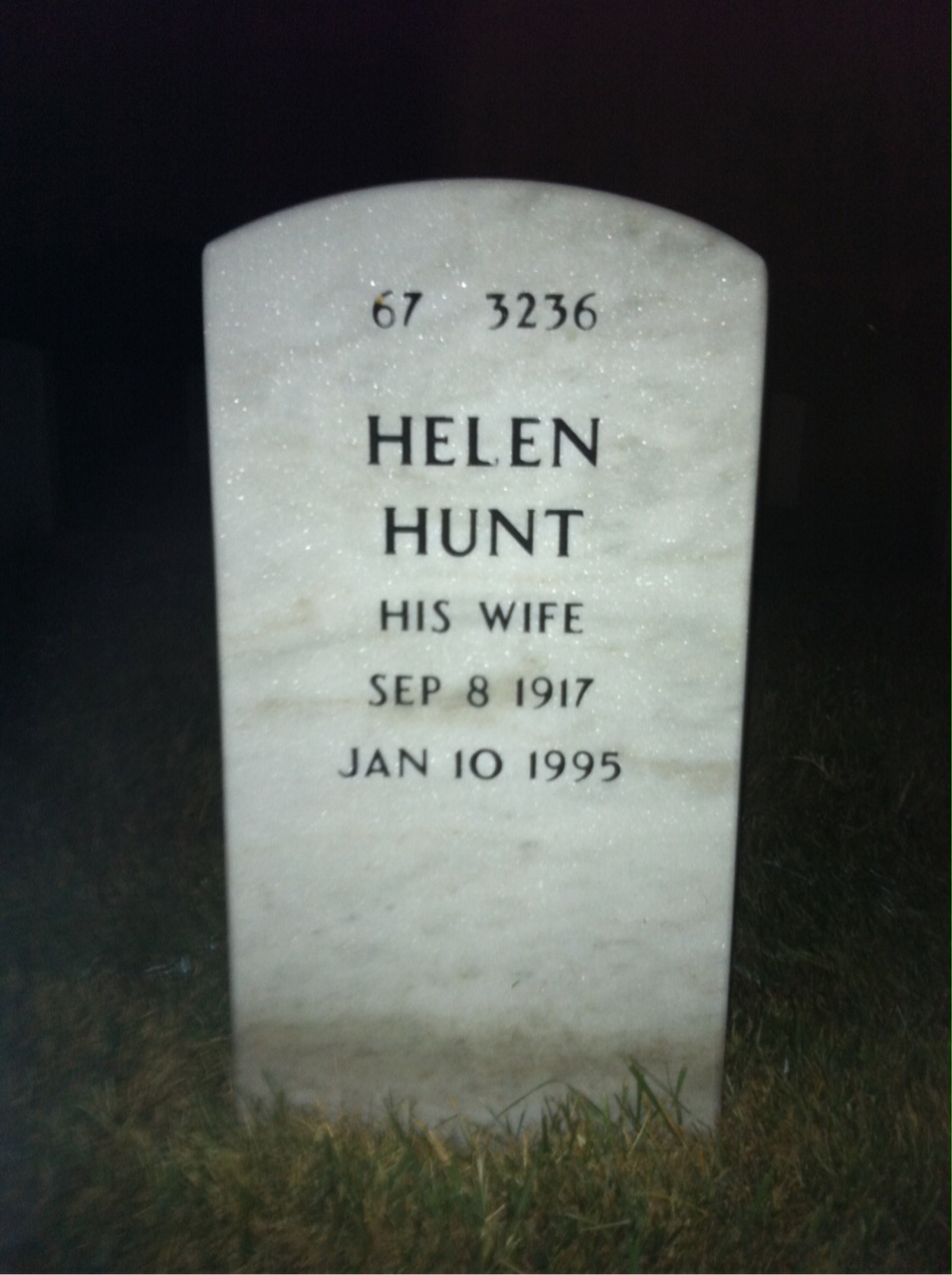 Back of headstone — David Taylor