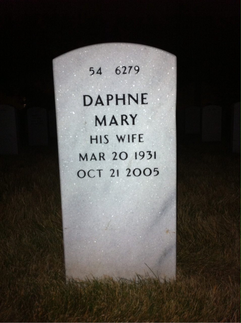 Back of headstone — Thomas Lokken