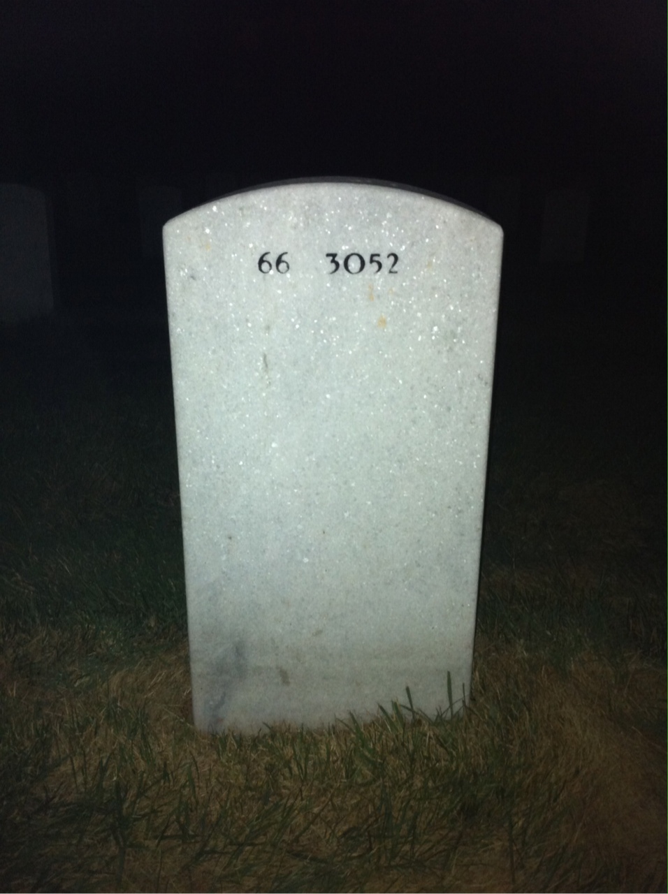 Back of headstone — Christopher Custer