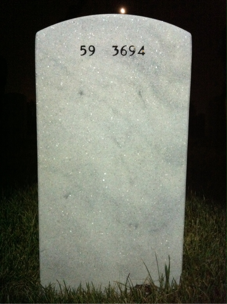 Back of headstone — Franklin Cook