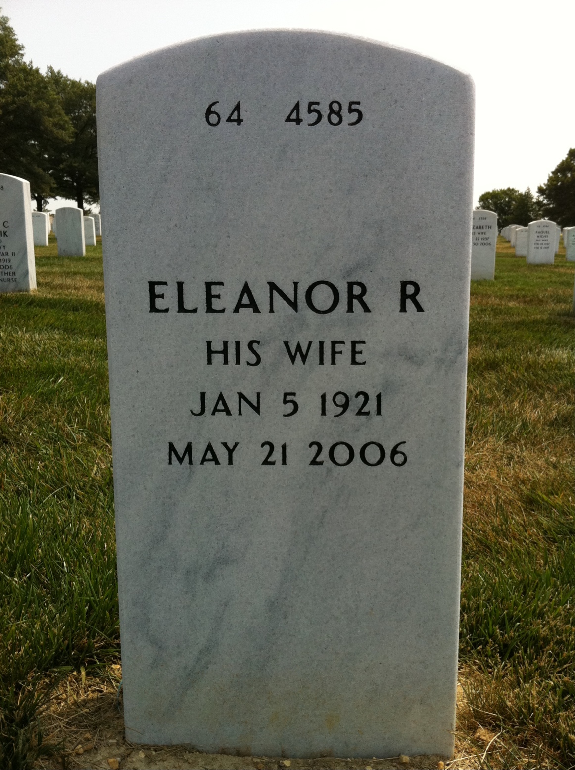 Back of headstone — Hamilton Sullivan