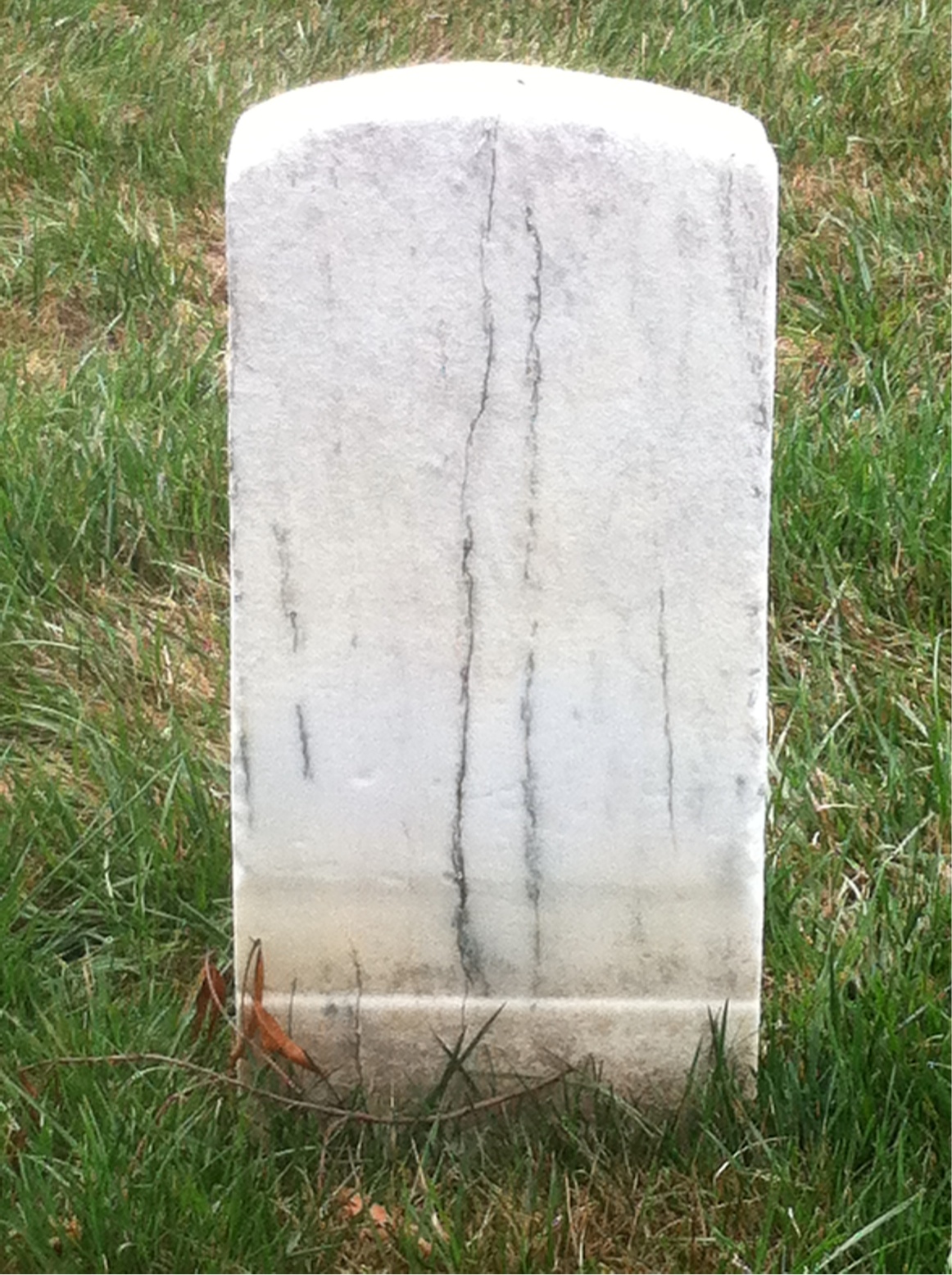 Back of headstone — D Cunningham