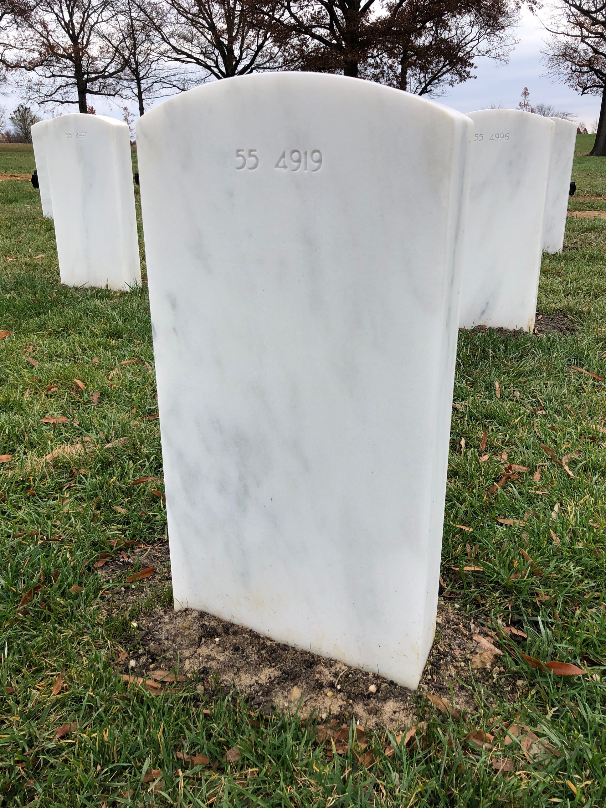 Back of headstone — Warren Paul Taylor
