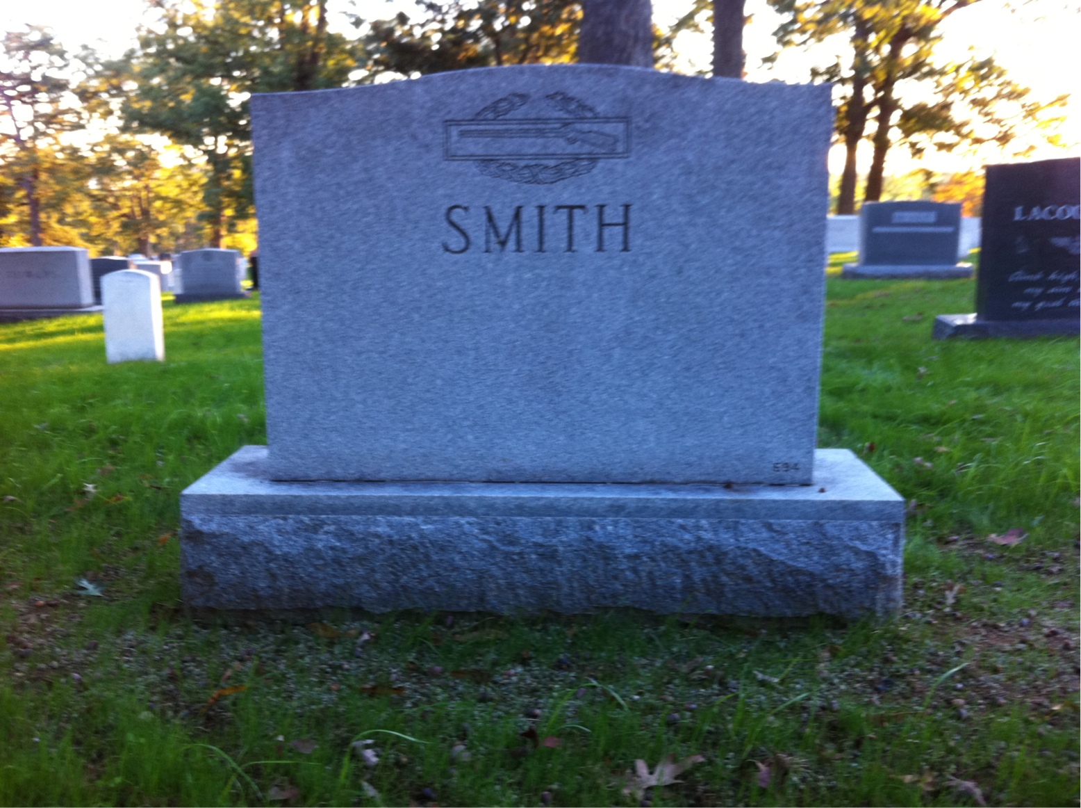 Back of headstone — Albert Smith