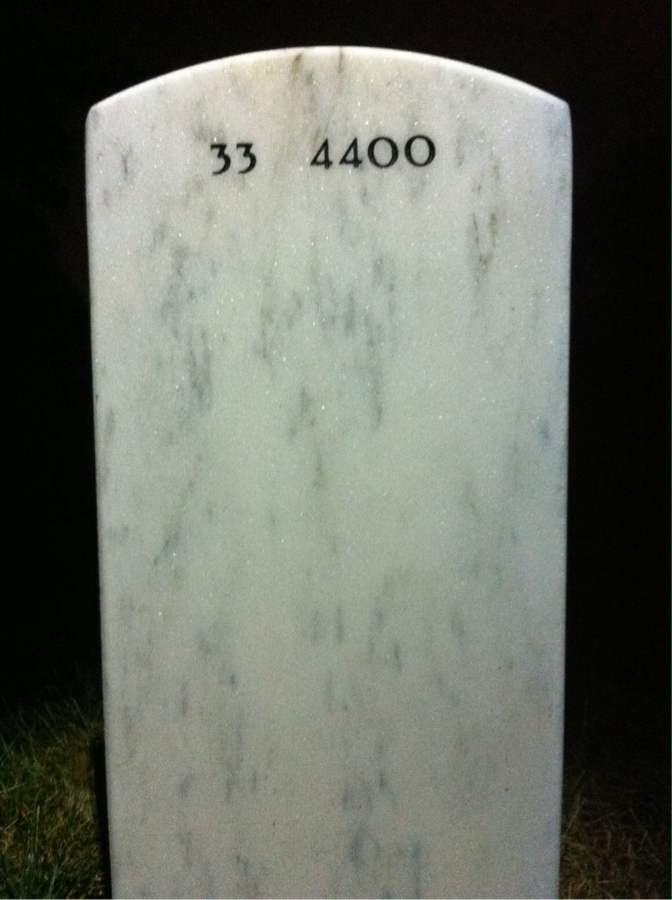 Back of headstone — Richard Moore