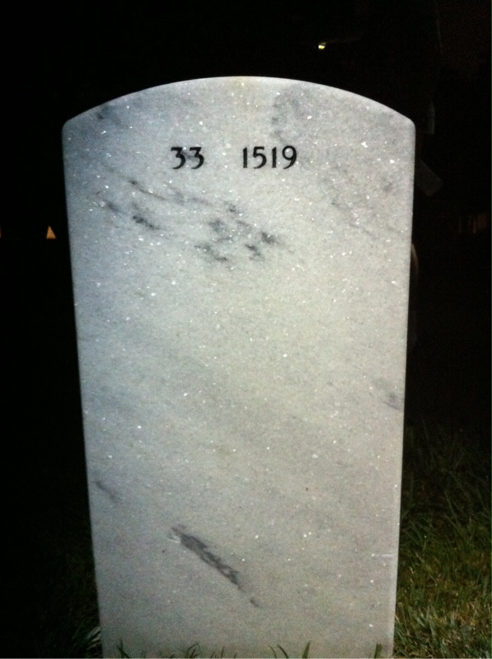 Back of headstone — Mark Gibbons