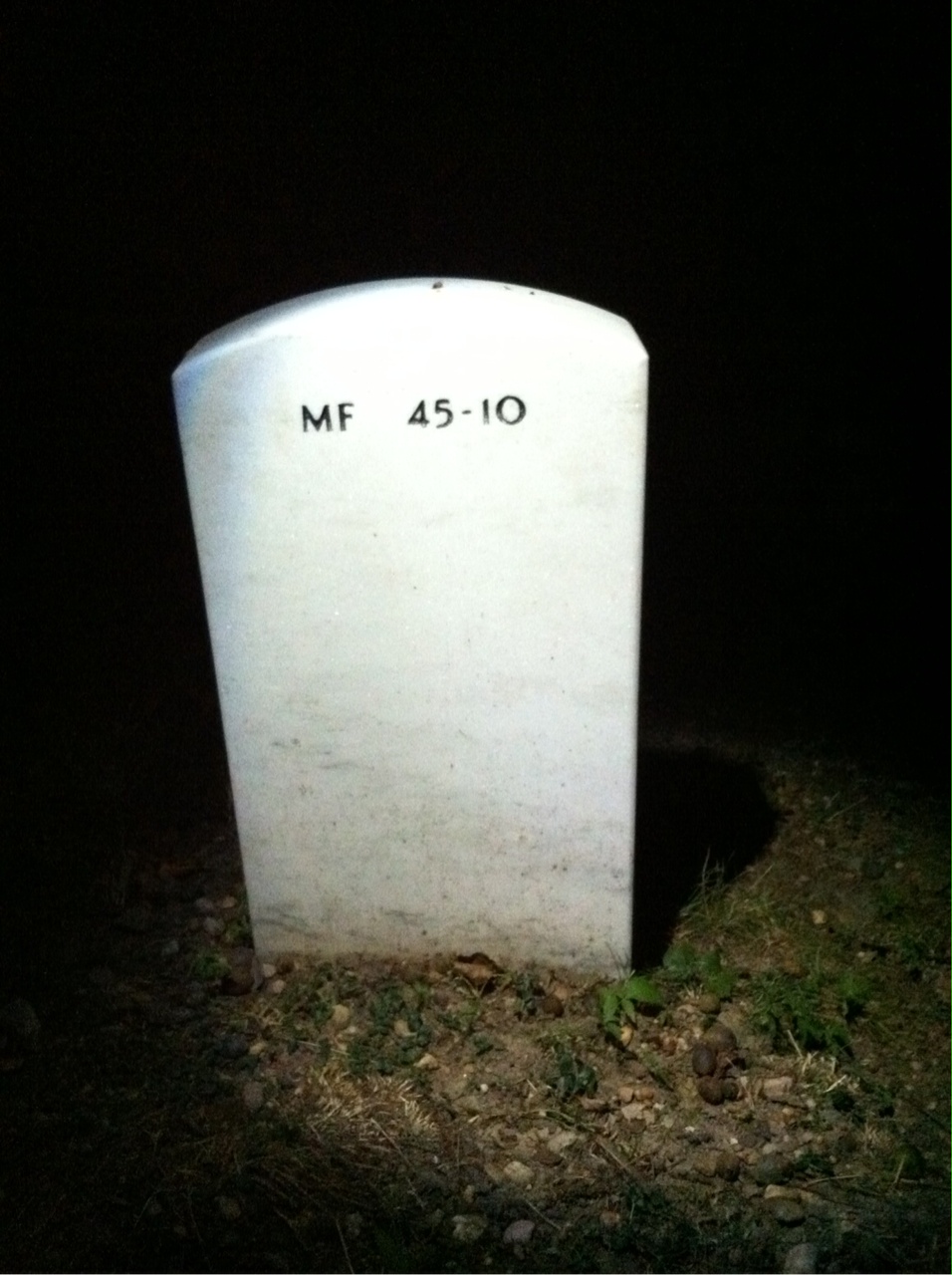 Back of headstone — Arnold Brown