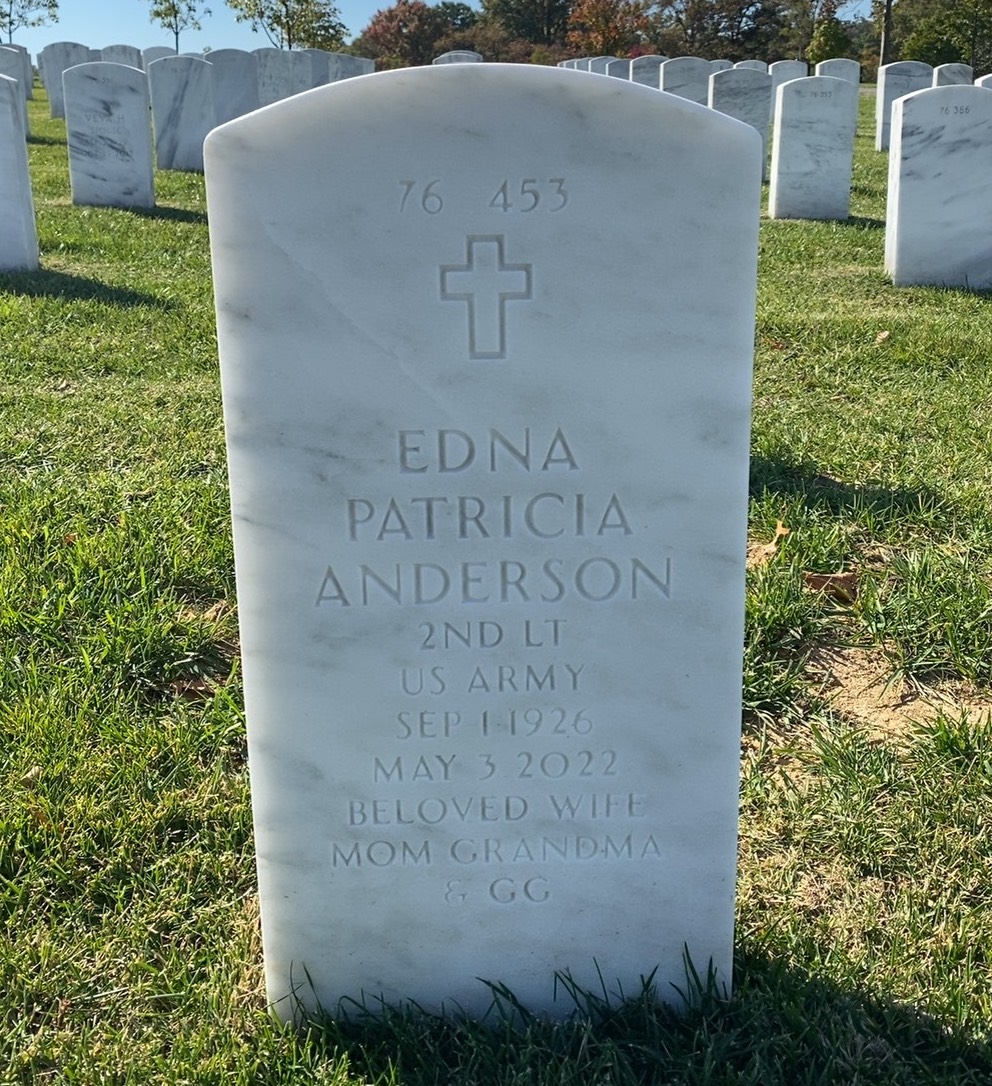 Back of headstone — David Anderson