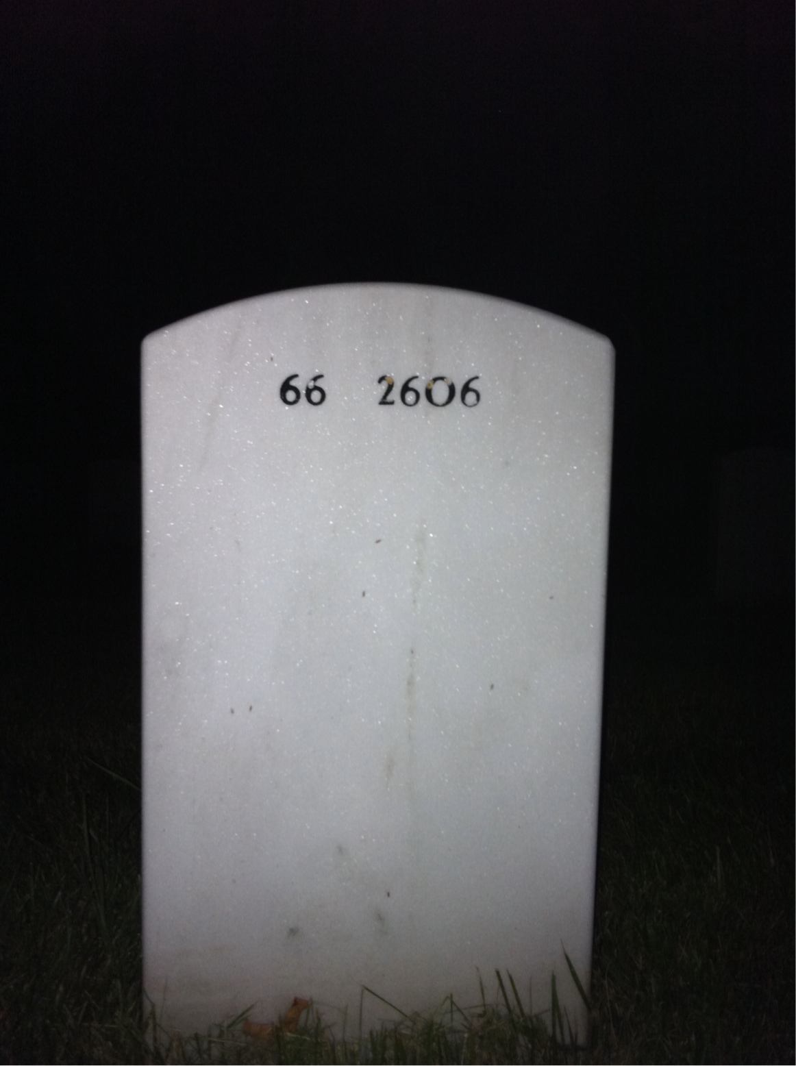 Back of headstone — Ernest Mccready