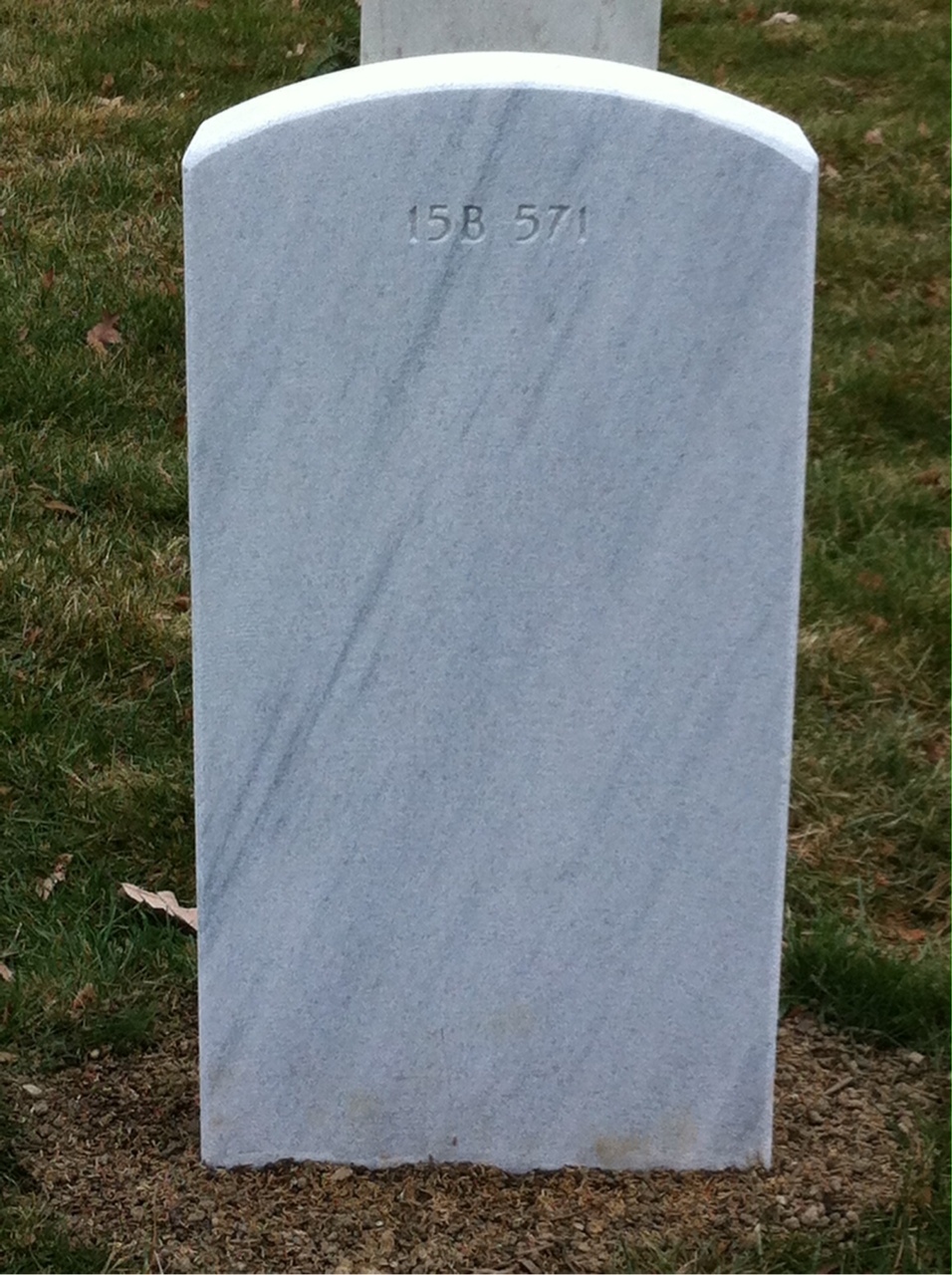 Back of headstone — Infant Abernathy