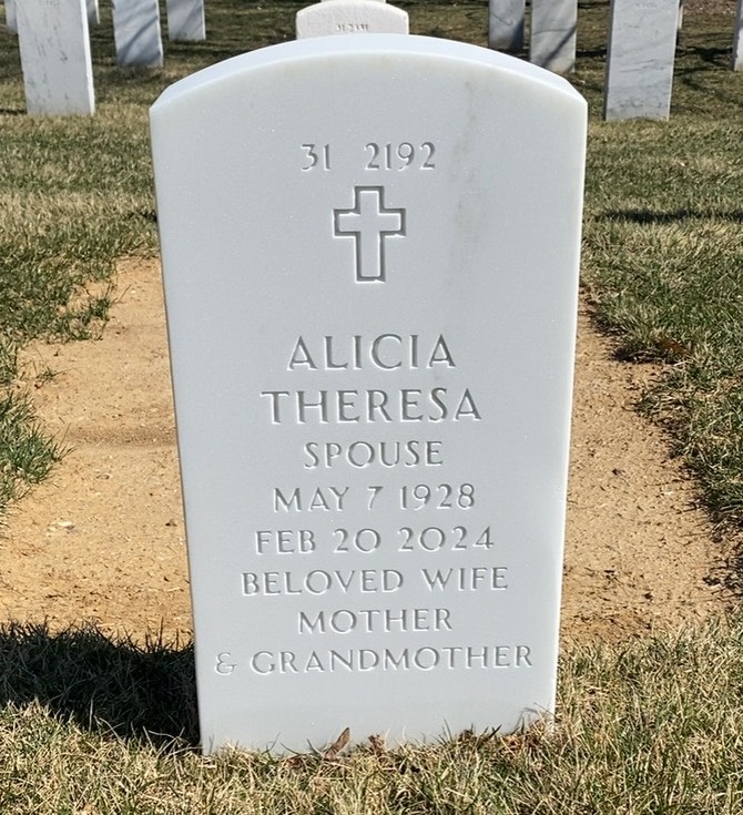 Back of headstone — Charles Mathes