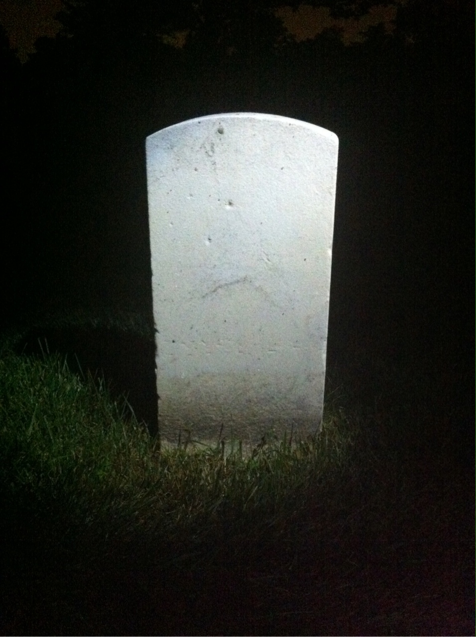 Back of headstone — Fernando Mitchell