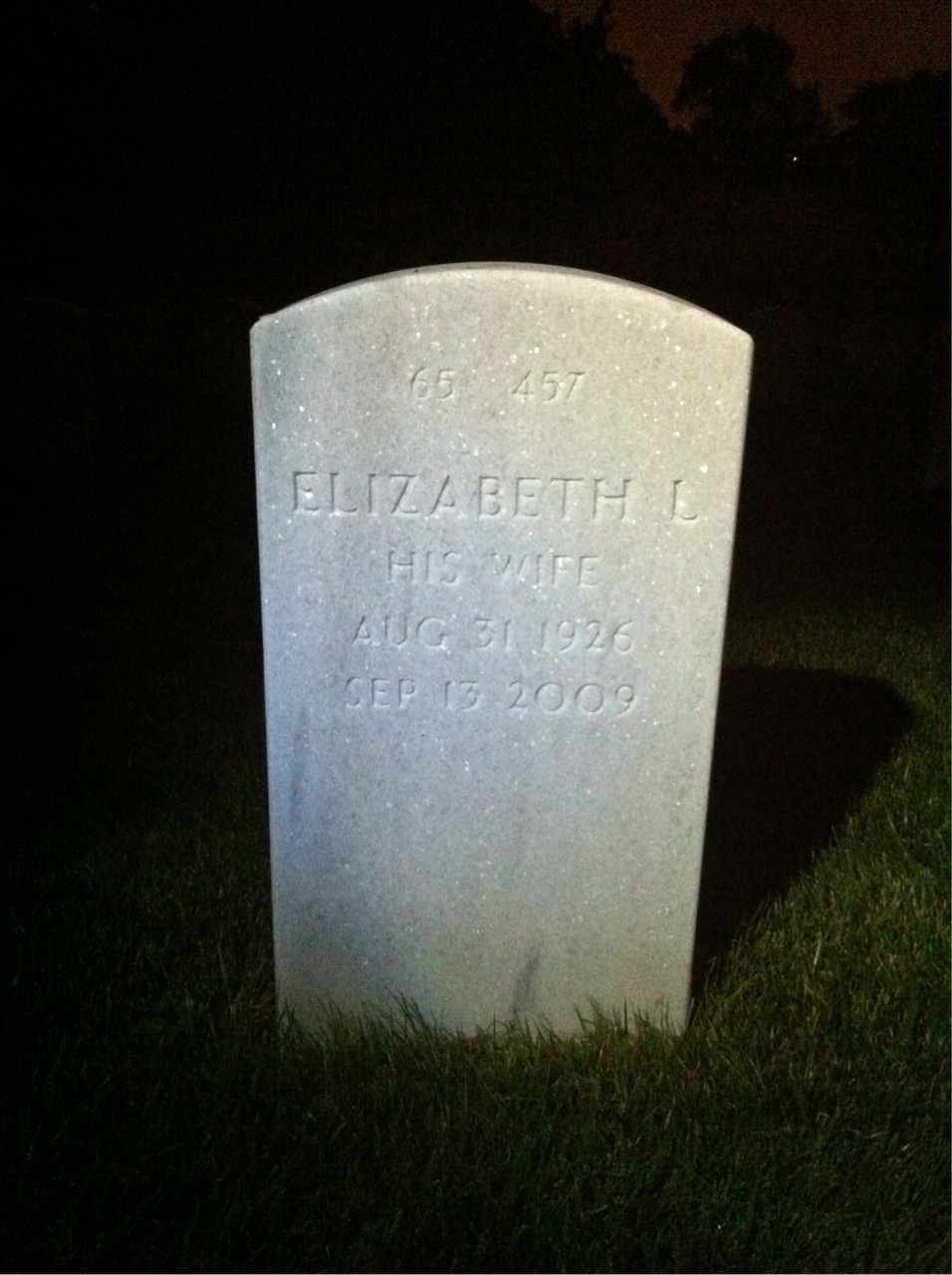 Back of headstone — Charles Pearson