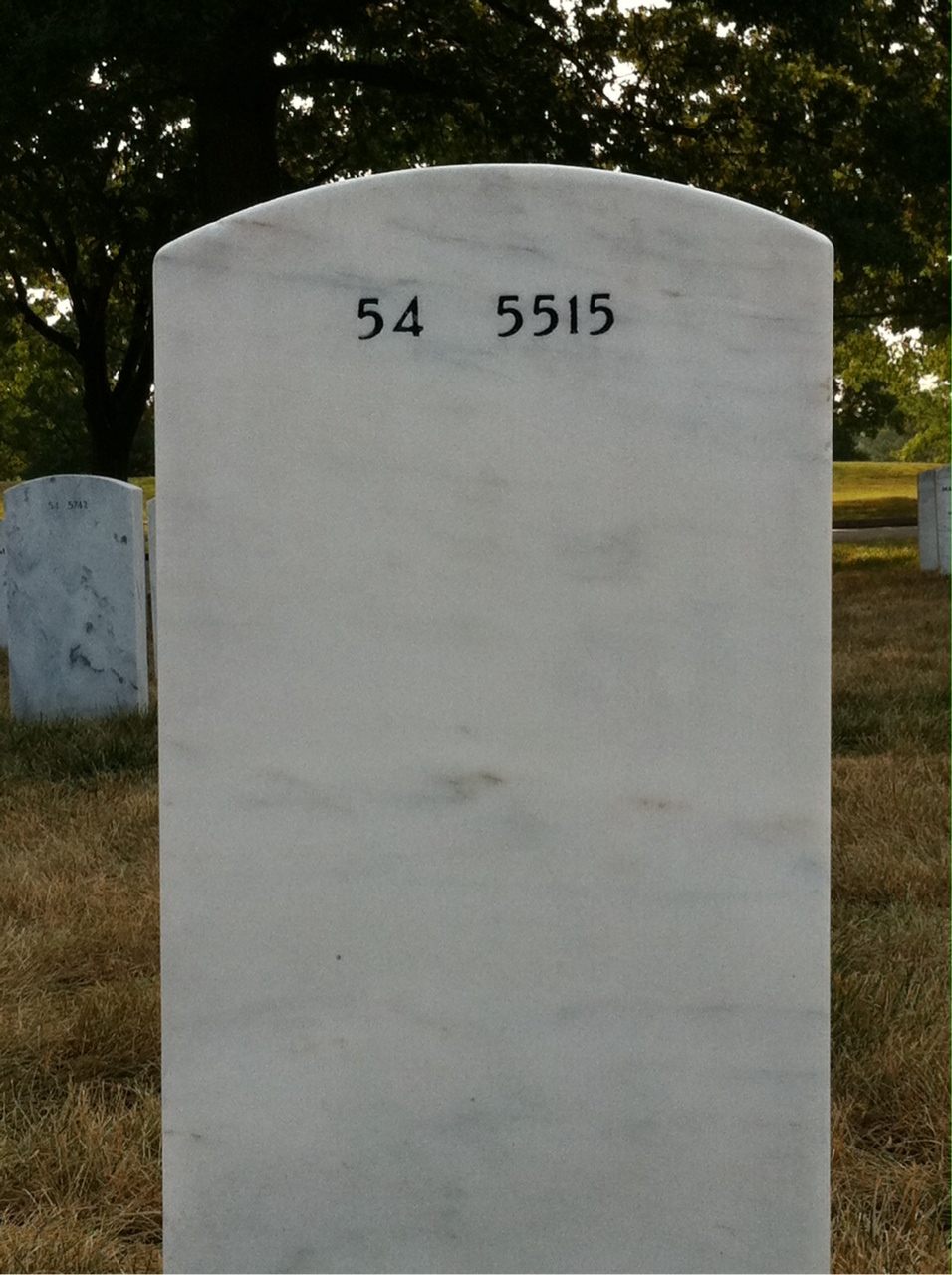 Back of headstone — John Lee