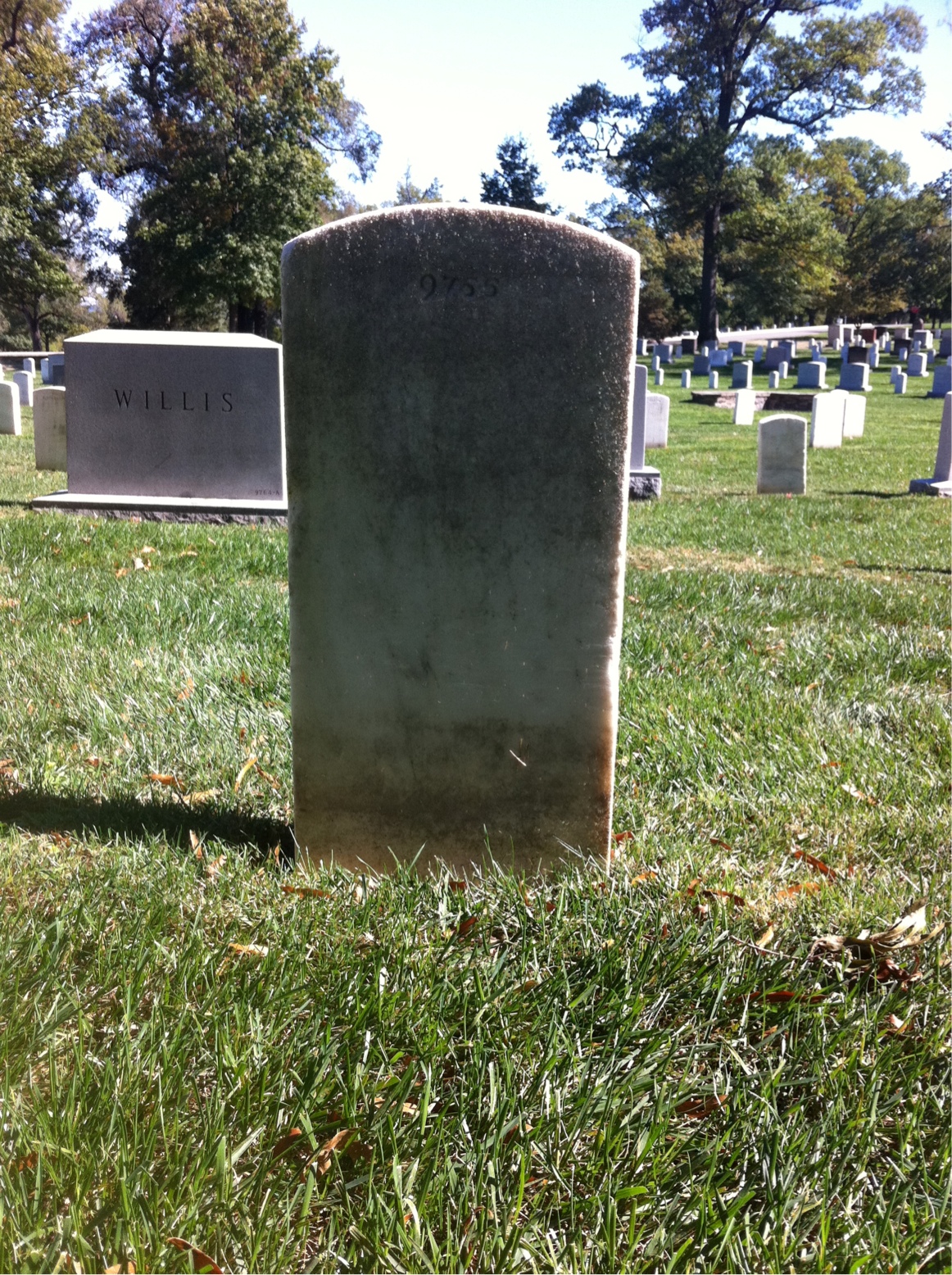 Back of headstone — Albert Blake