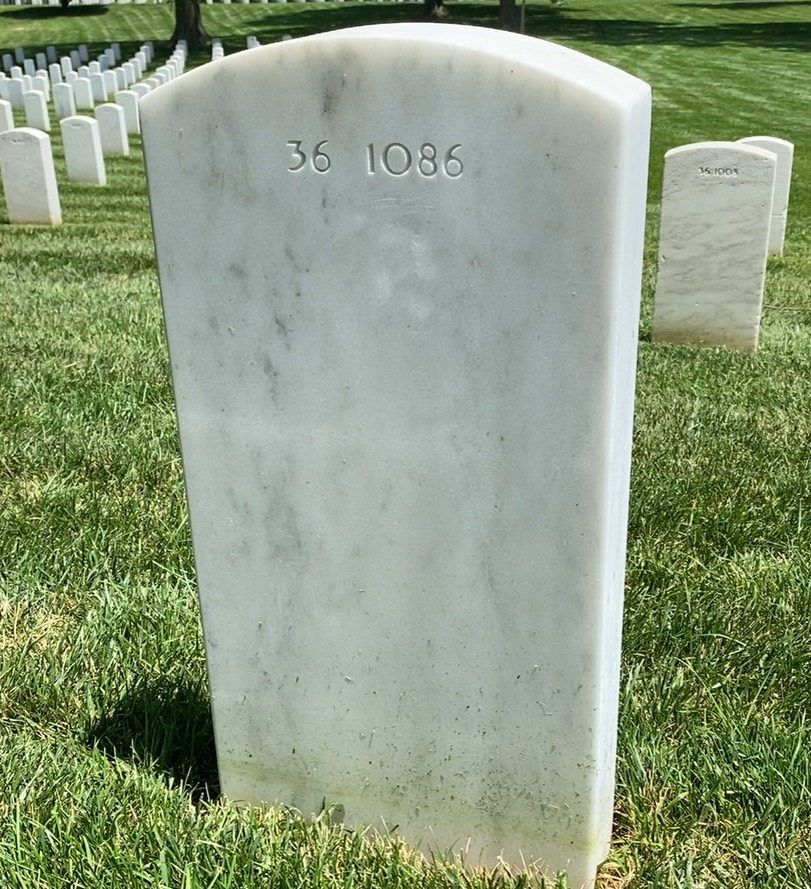 Back of headstone — Robert Moore