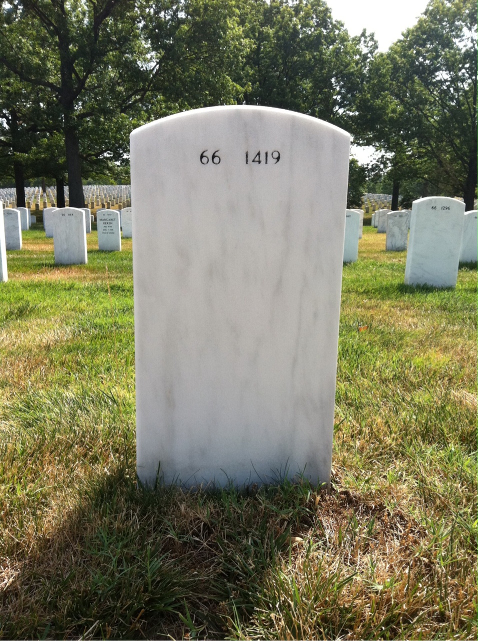 Back of headstone — Peter Berg