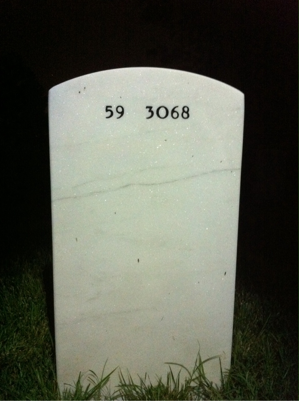 Back of headstone — Jacqueline Little