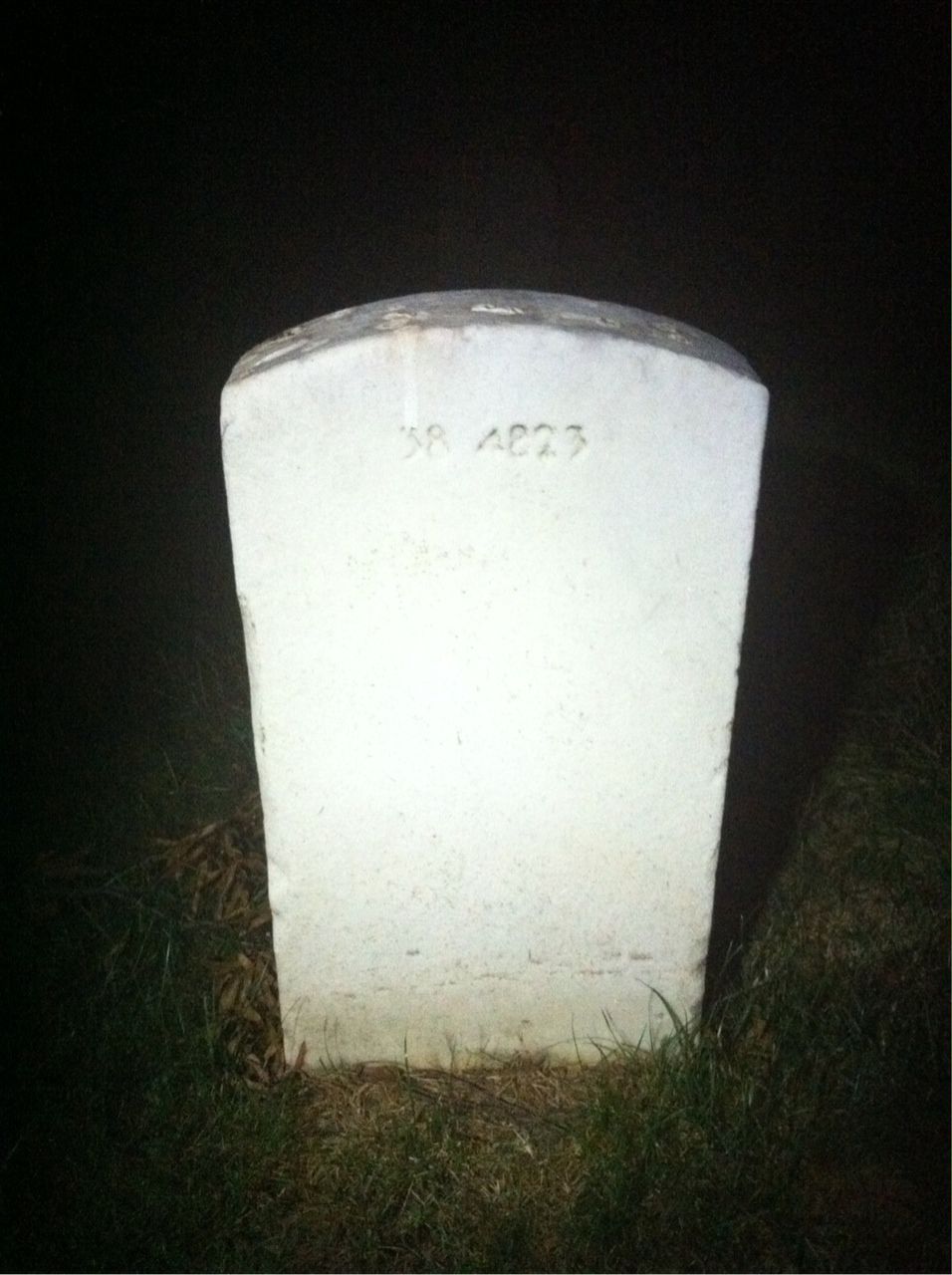 Back of headstone — Robert Morrison