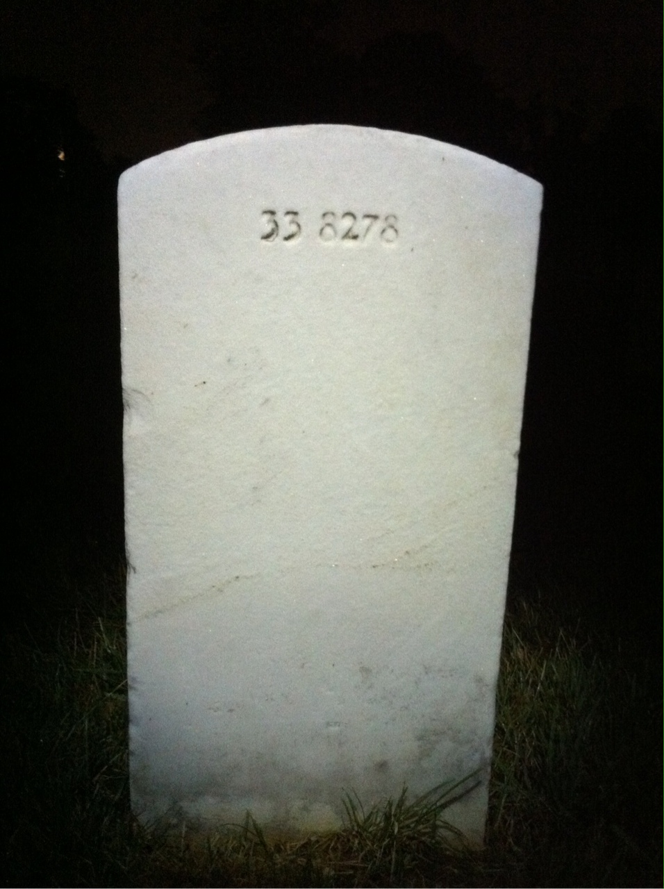 Back of headstone — Thomas Ayers