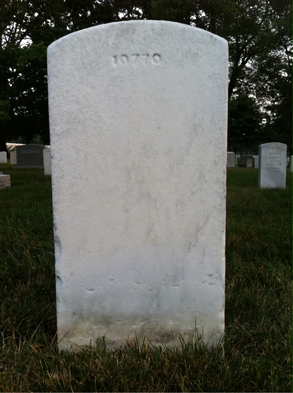 Back of headstone — Florence Albrecht