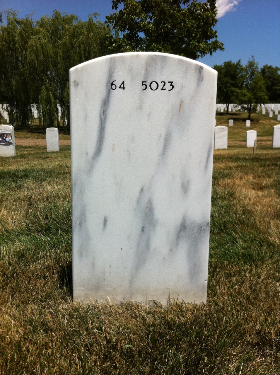 Back of headstone — Alfred Cook