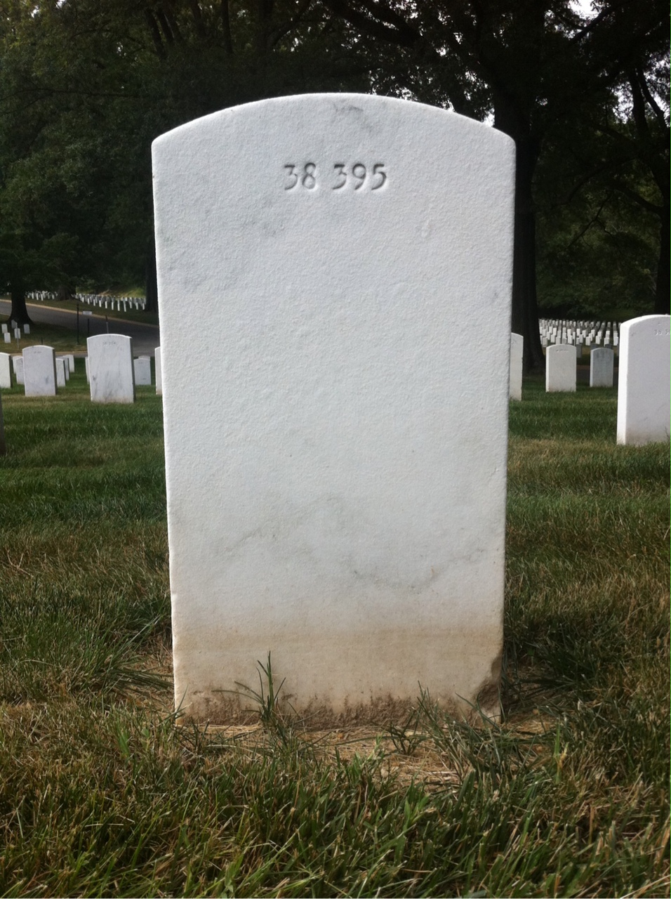 Back of headstone — Zachary Allen