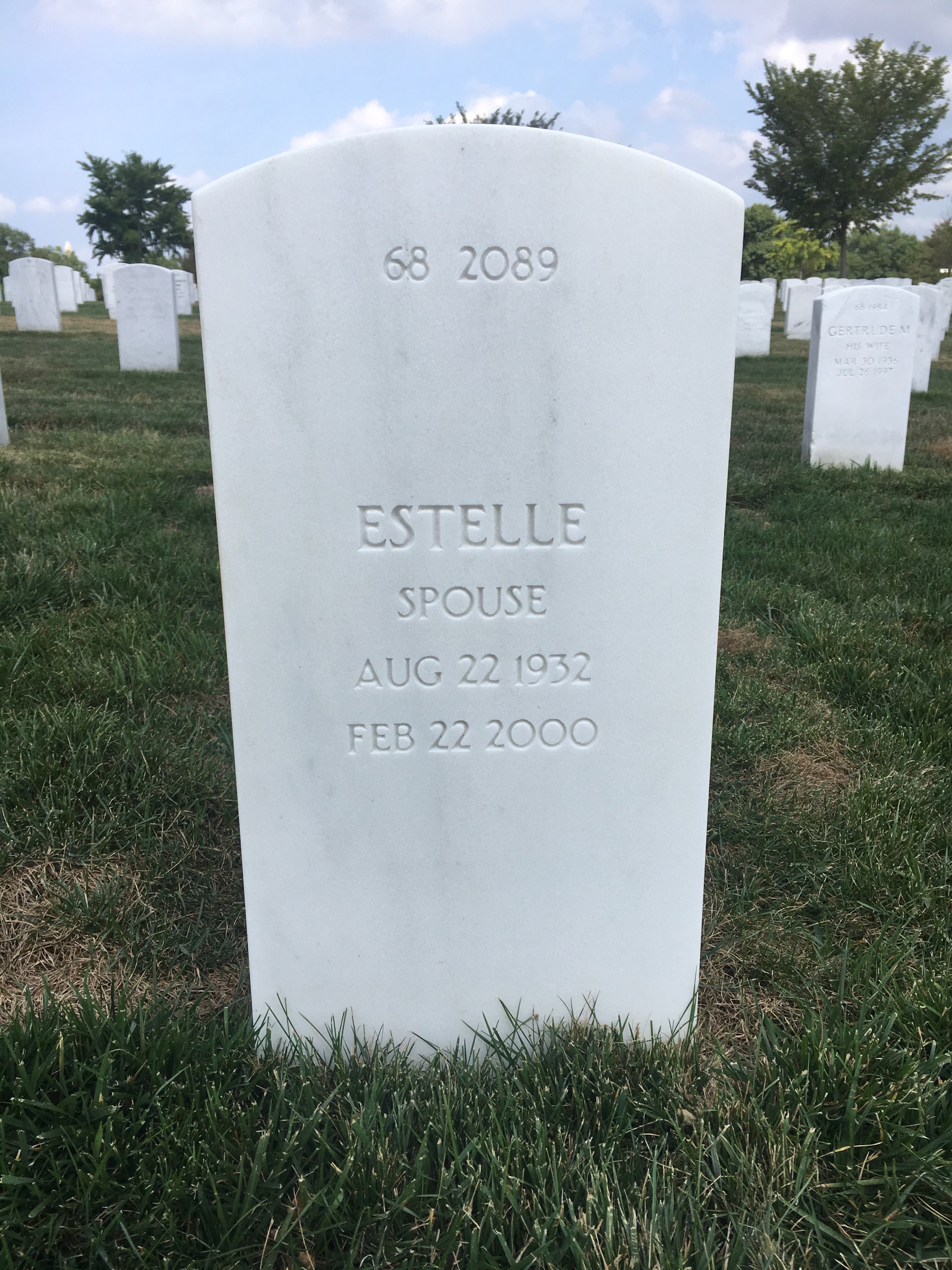 Back of headstone — Alfred Amoruso