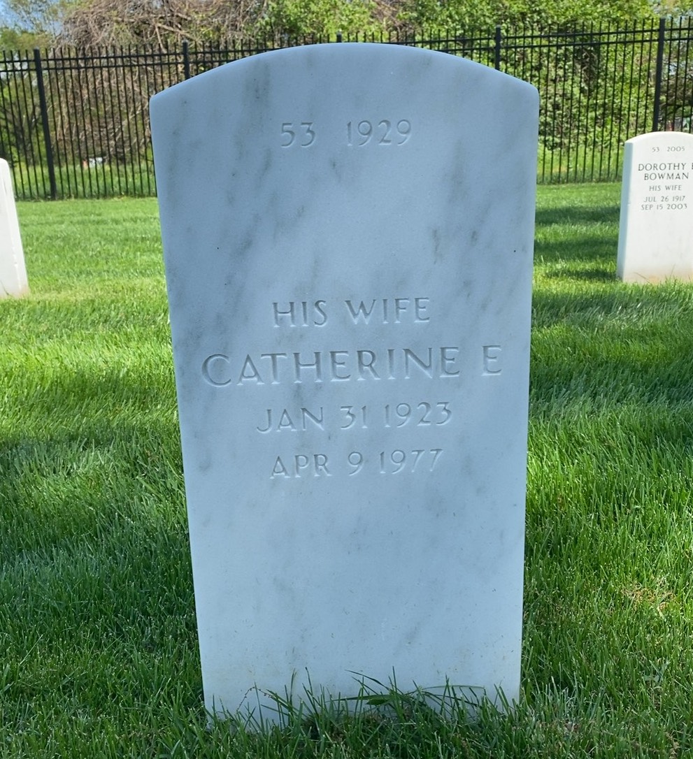 Back of headstone — Ewing Moore