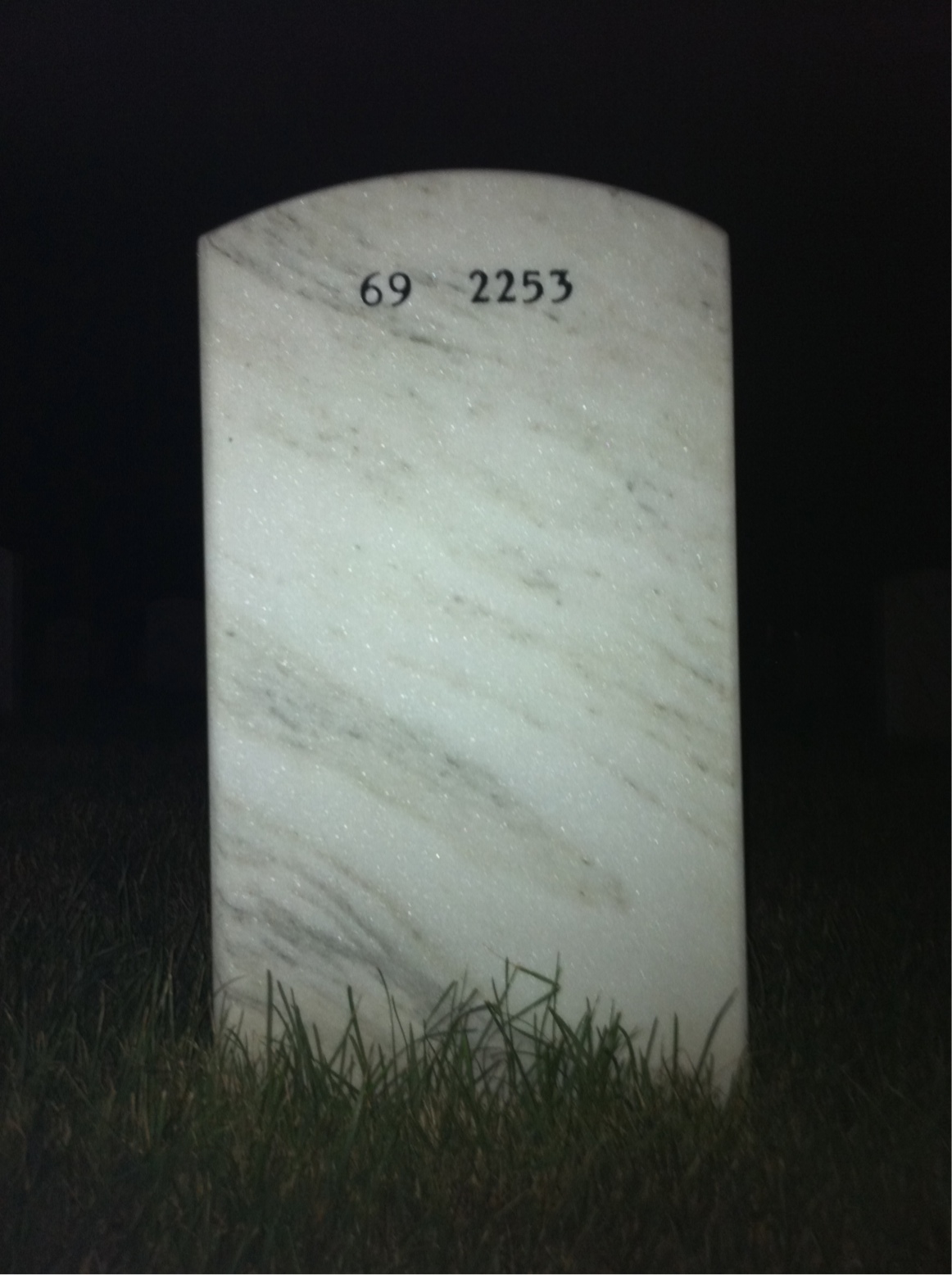 Back of headstone — Richard Johnson