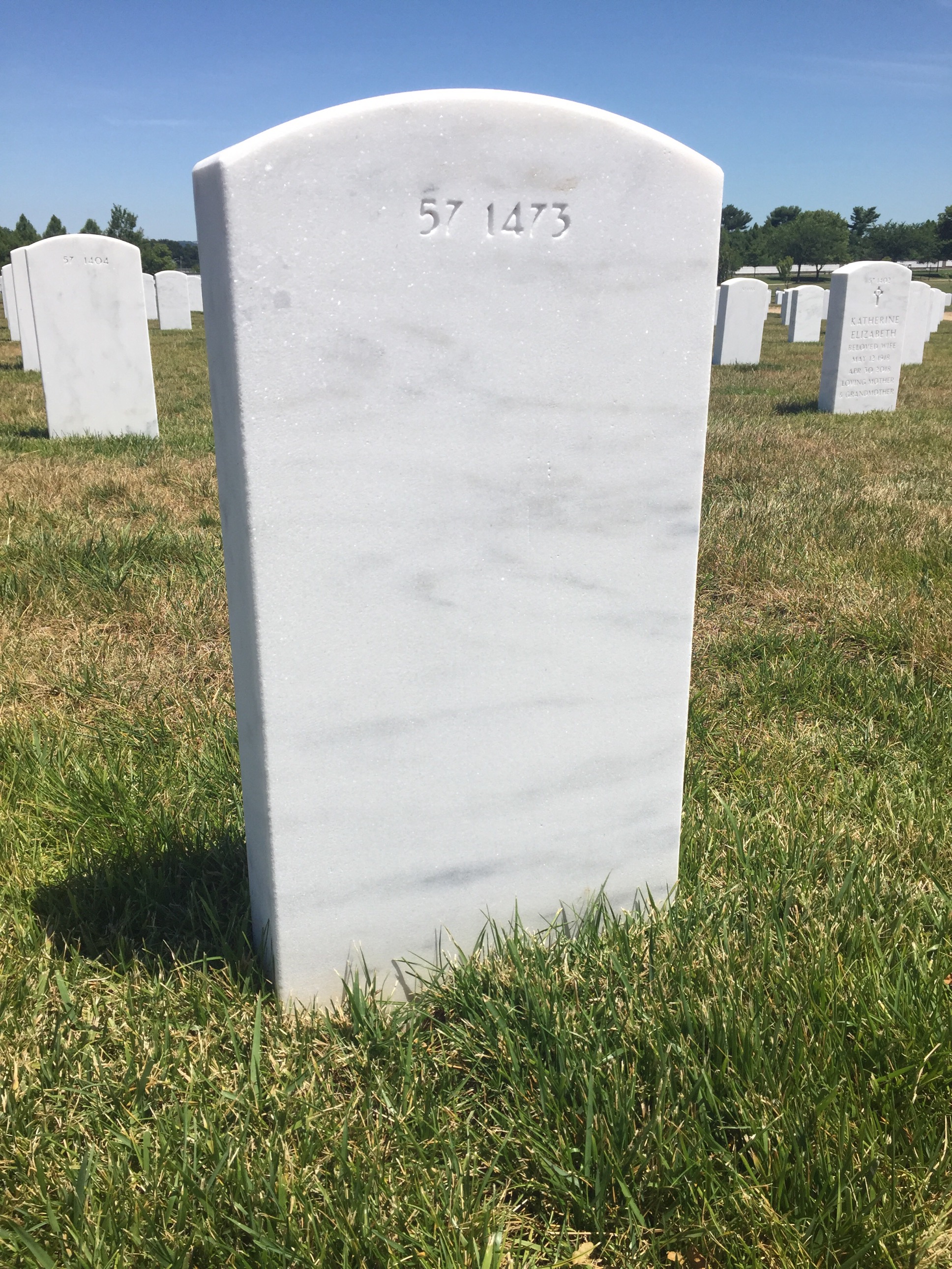 Back of headstone — Michael James Stokely