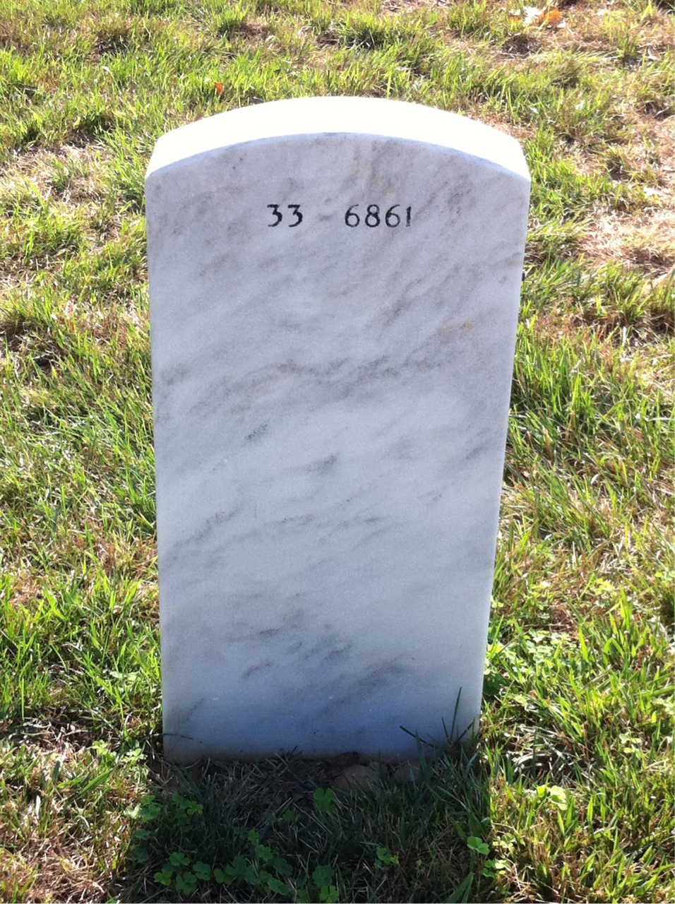 Back of headstone — William Bunyan Graves
